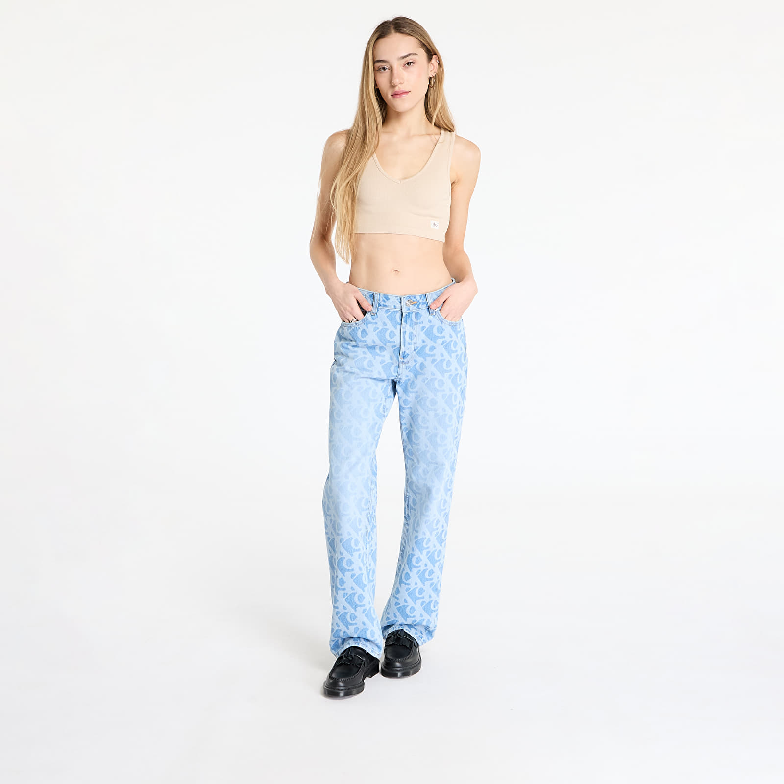 Dżinsy damskie Calvin Klein Jeans Signature 90S Straight Jeans Multicolor
