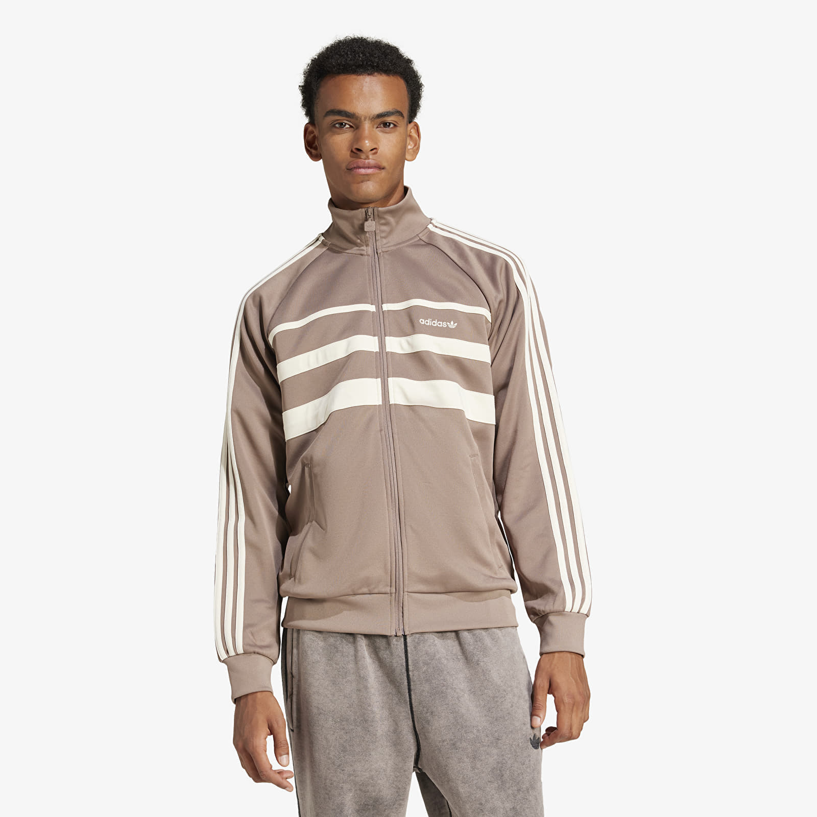 Bunda adidas The First Tracktop Trace Brown/ Wonder White XL