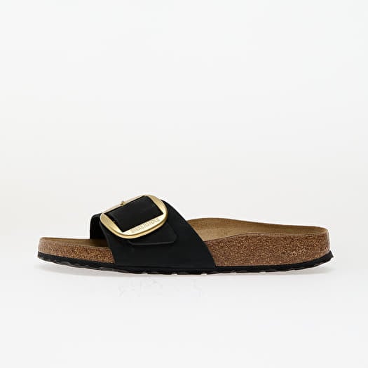 Birkenstock Madrid Big Buckle Nubuk Leather Black