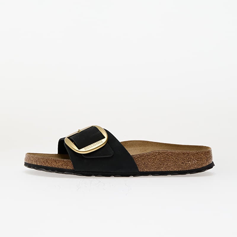 Birkenstock Madrid Big Buckle Nubuk Leather Black