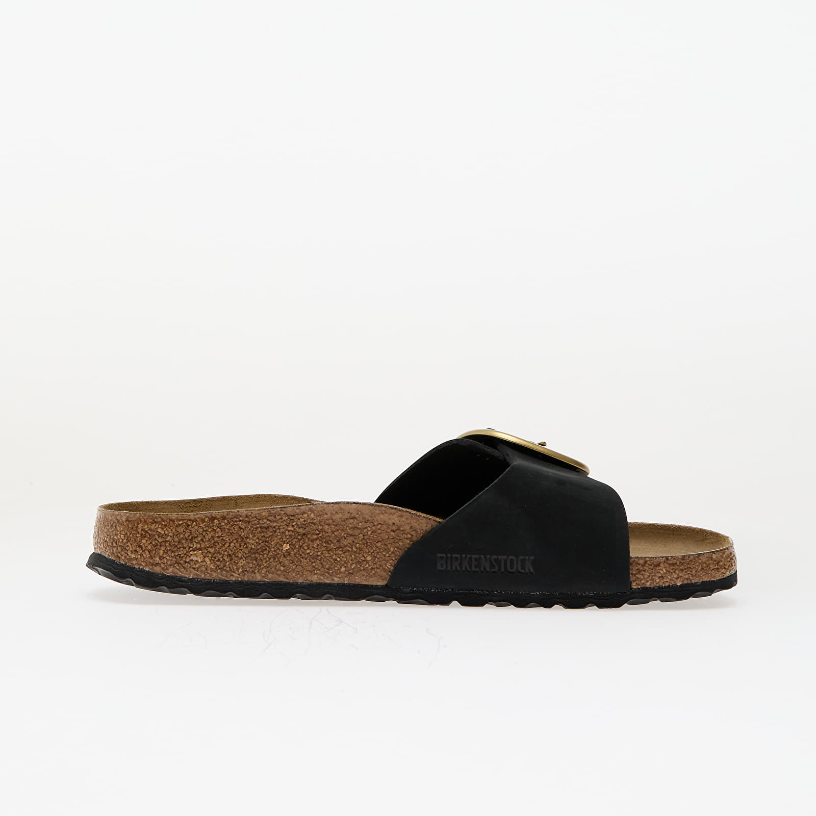 Naiste tossud ja kingad Birkenstock Madrid Big Buckle Nubuk Leather Black