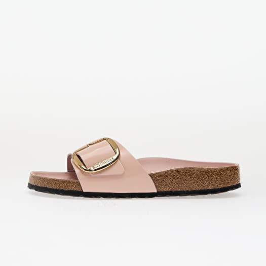 Birkenstock Madrid Big Buckle Natural Leather Patent High-Shine Light Rose