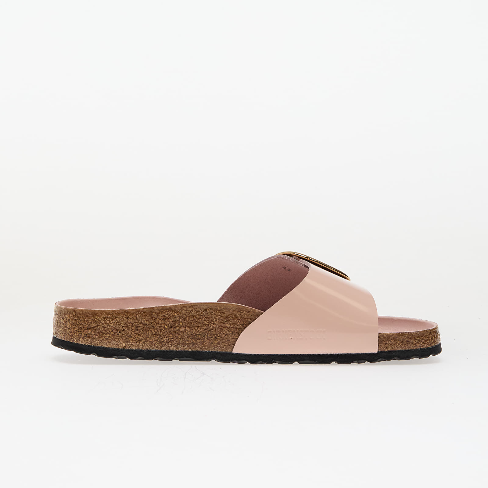 Sneakers und Schuhe für Frauen Birkenstock Madrid Big Buckle Natural Leather Patent High-Shine Light Rose