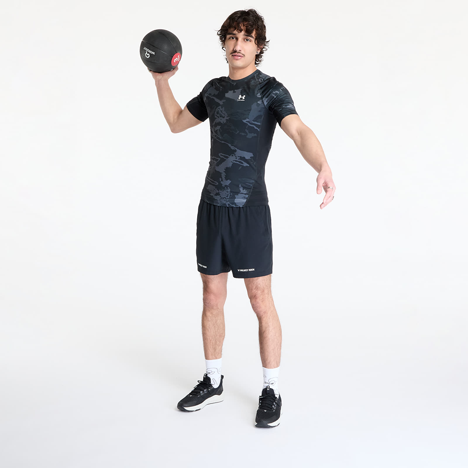 Men's T-shirts Under Armour Hg Armour Printed Shortsleeve T-Shirt Black