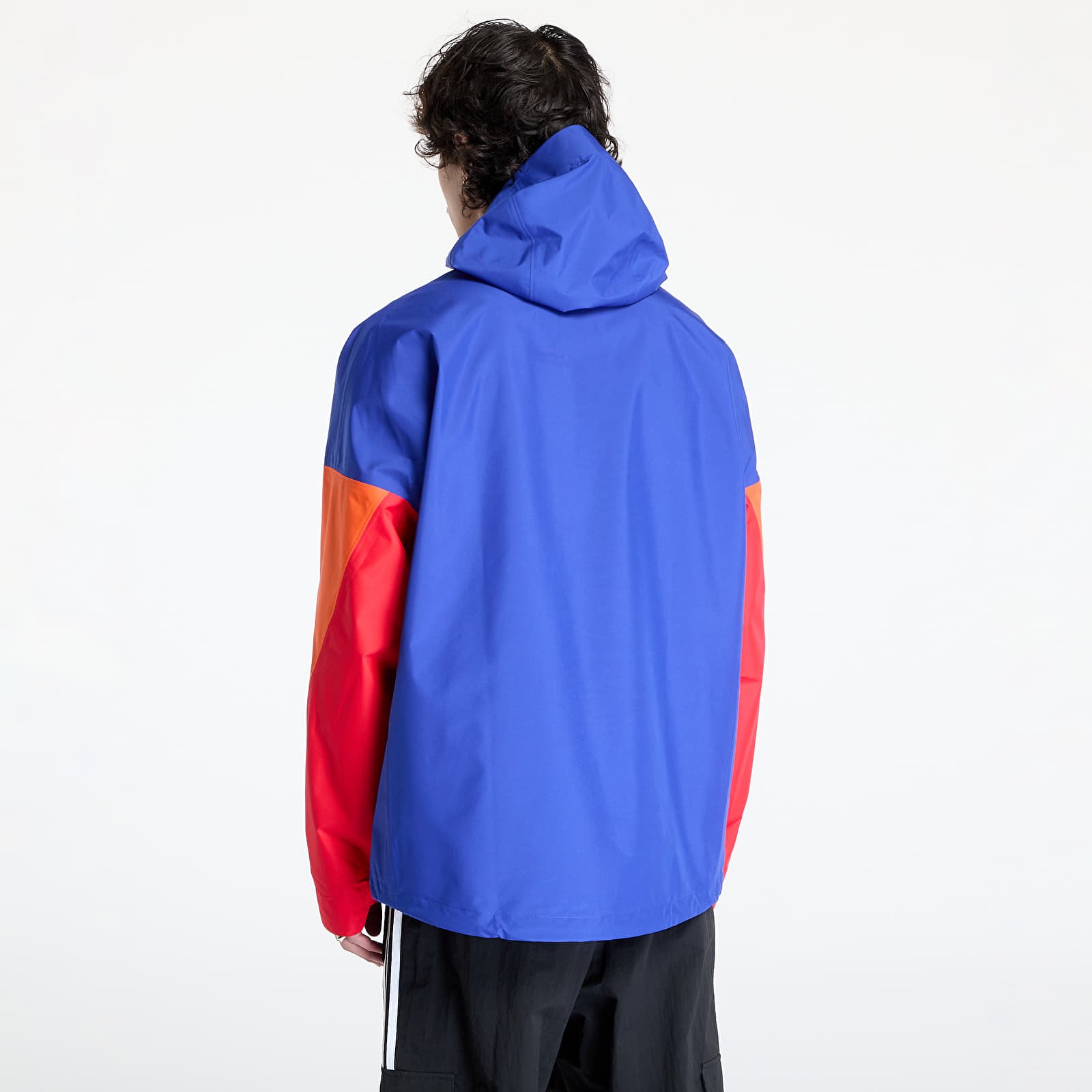 Men's windbreakers adidas Terrex Xploric 2.5 Layer Climaproof Anorak Blue/ Semi Lucid Blue/ Semi Impact Orange