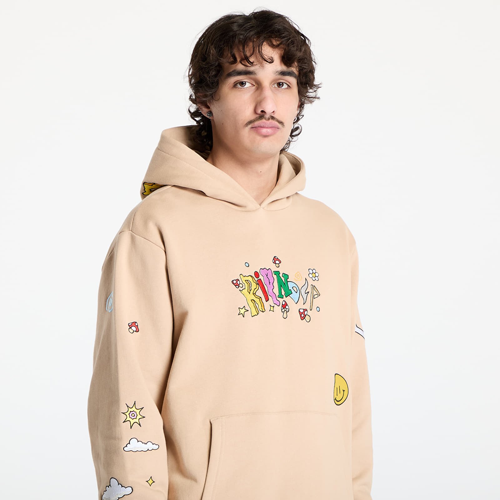 Sudaderas con capucha para hombre RIPNDIP Broken Down Hoodie Almond