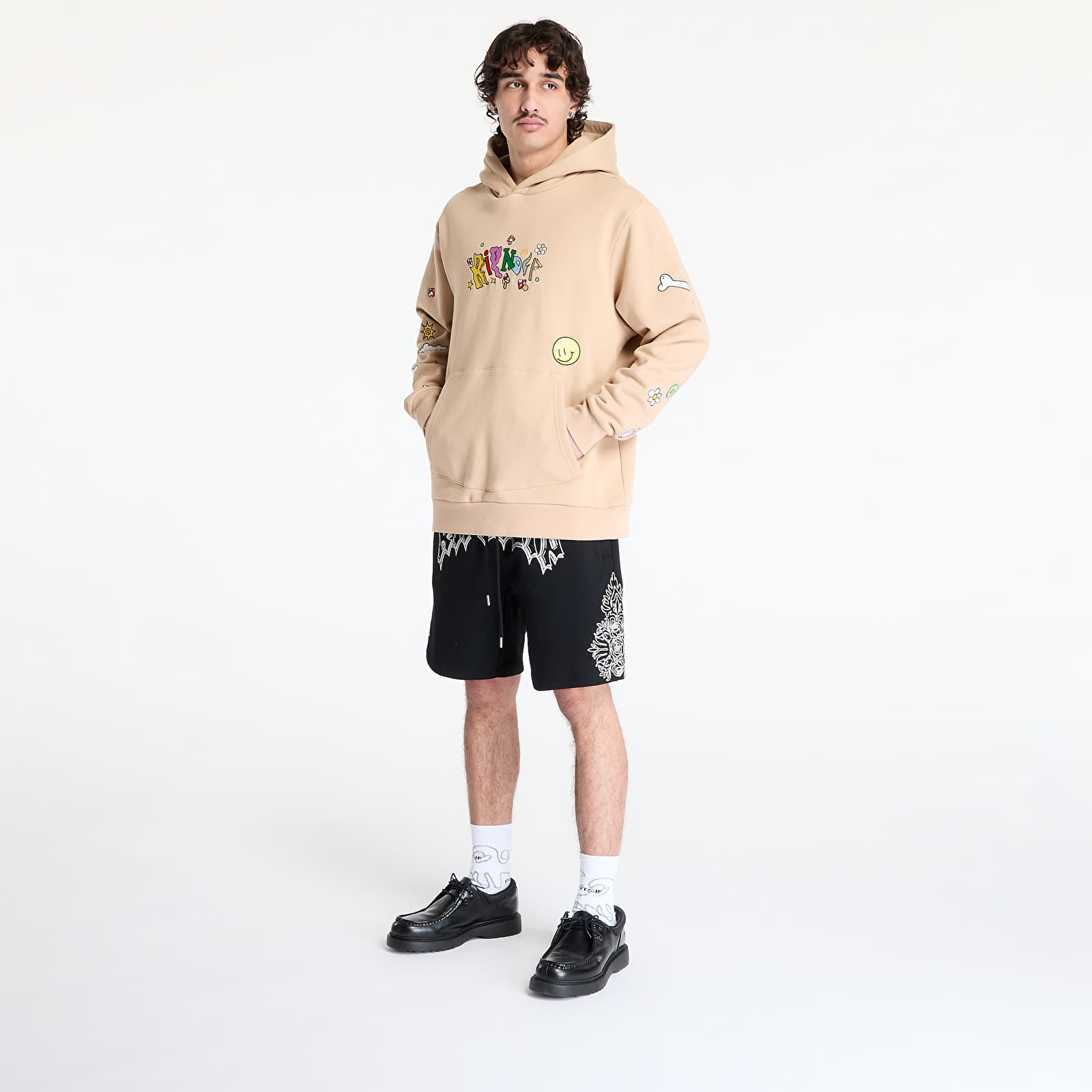 Sudaderas con capucha para hombre RIPNDIP Broken Down Hoodie Almond