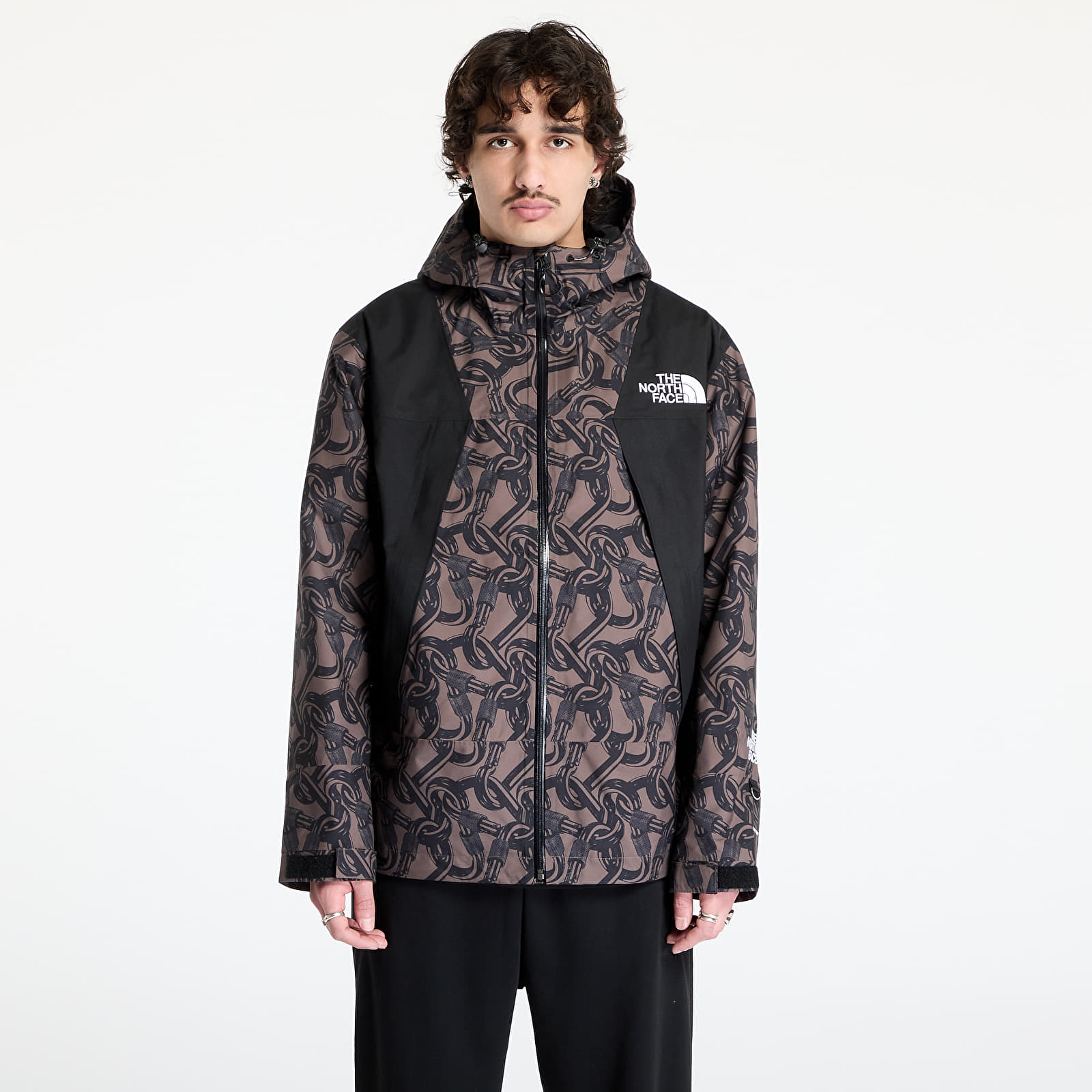 Herren-Windjacken The North Face Nse Shell Jacket UNISEX Print Smokey Brown Carabiner