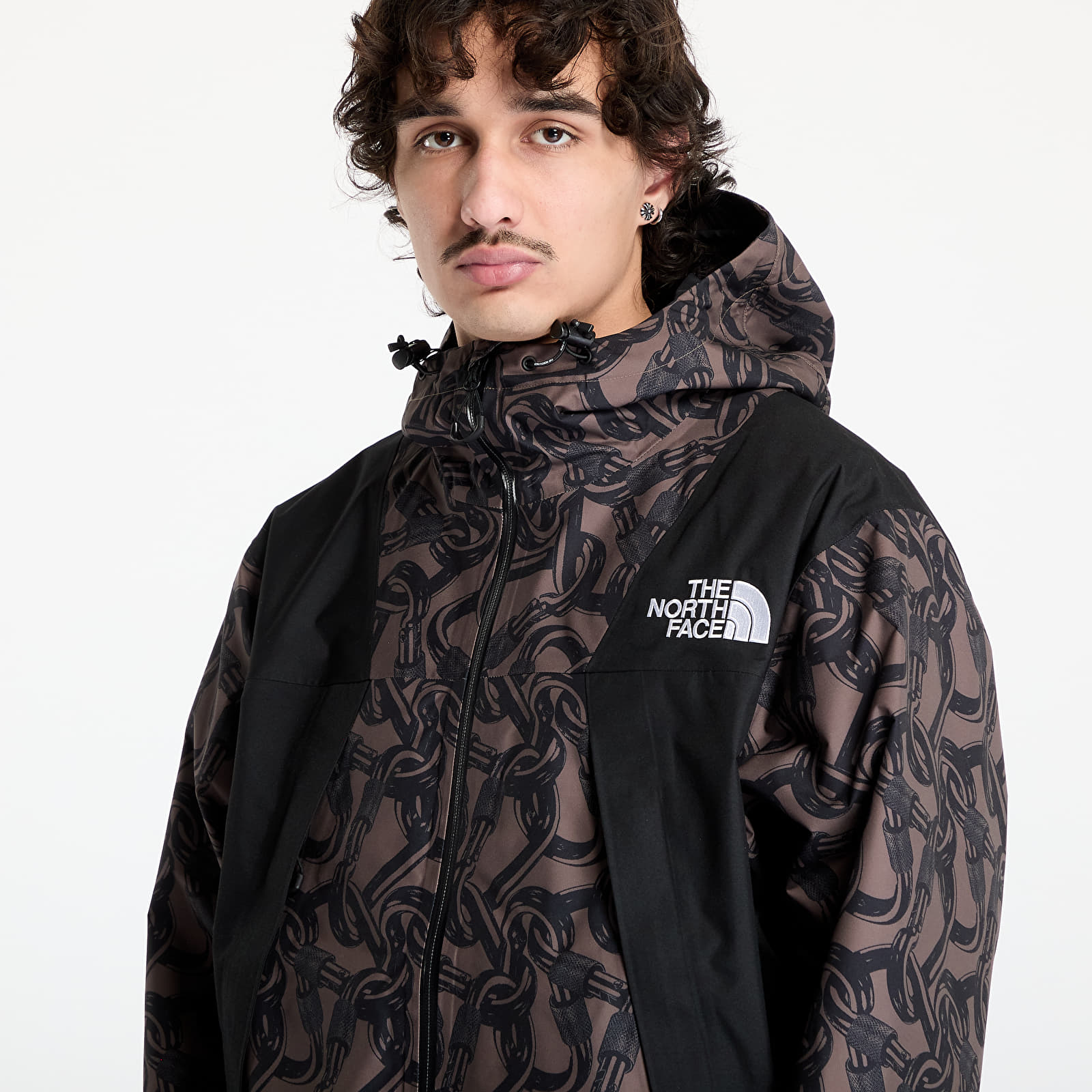 Herren-Windjacken The North Face Nse Shell Jacket UNISEX Print Smokey Brown Carabiner