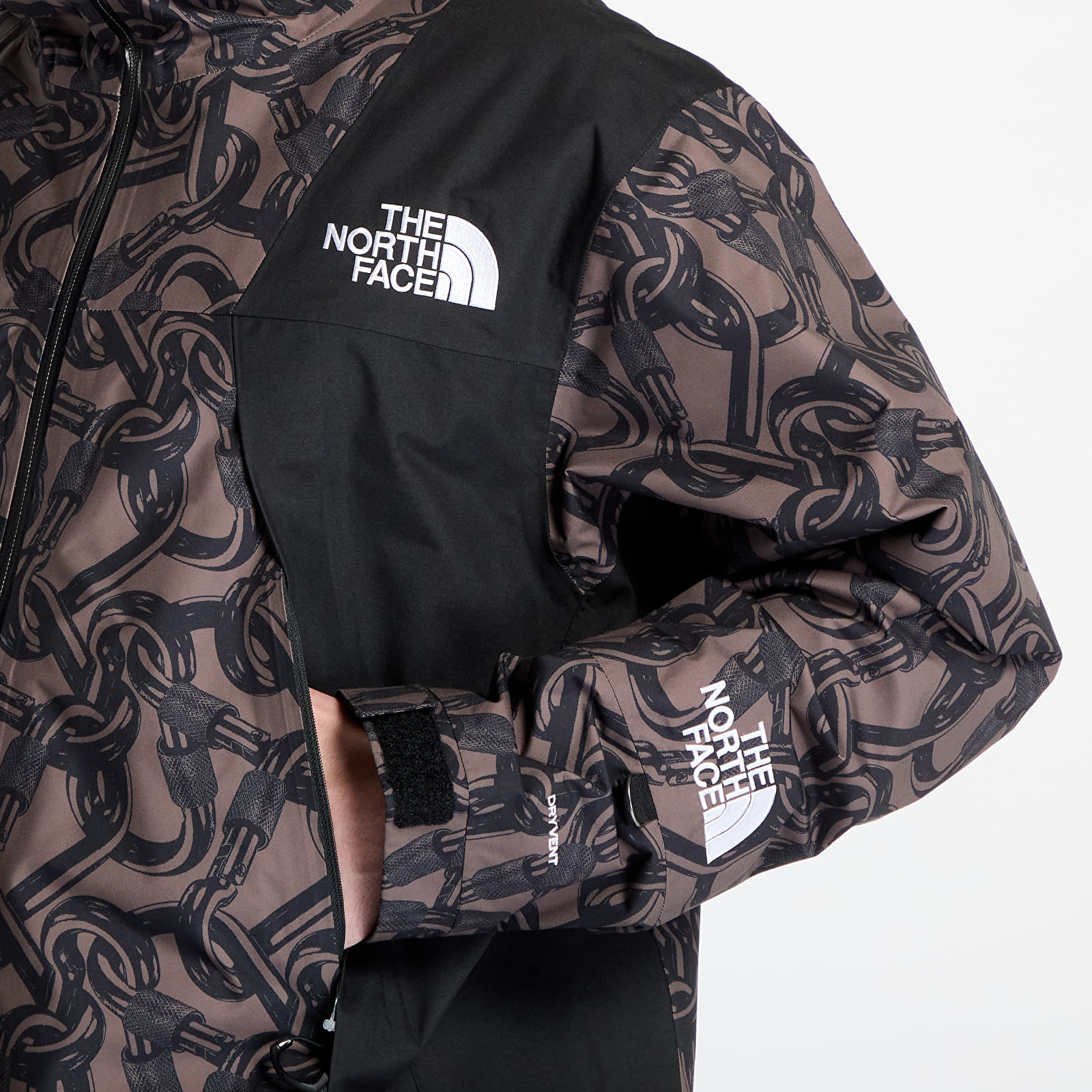 Herren-Windjacken The North Face Nse Shell Jacket UNISEX Print Smokey Brown Carabiner