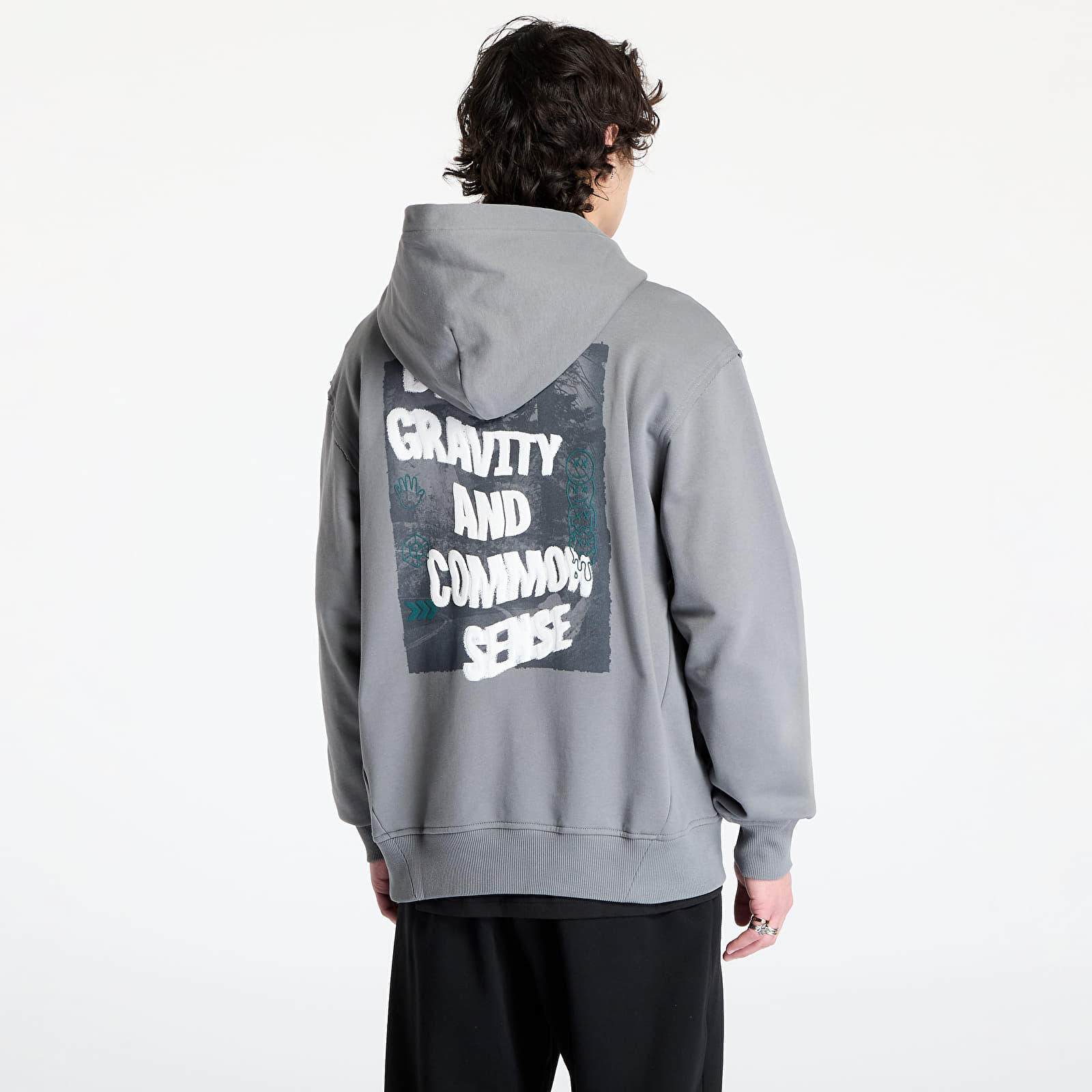 Muške majice The North Face Heritage Graphic Relaxed Hoodie Smoked Pearl