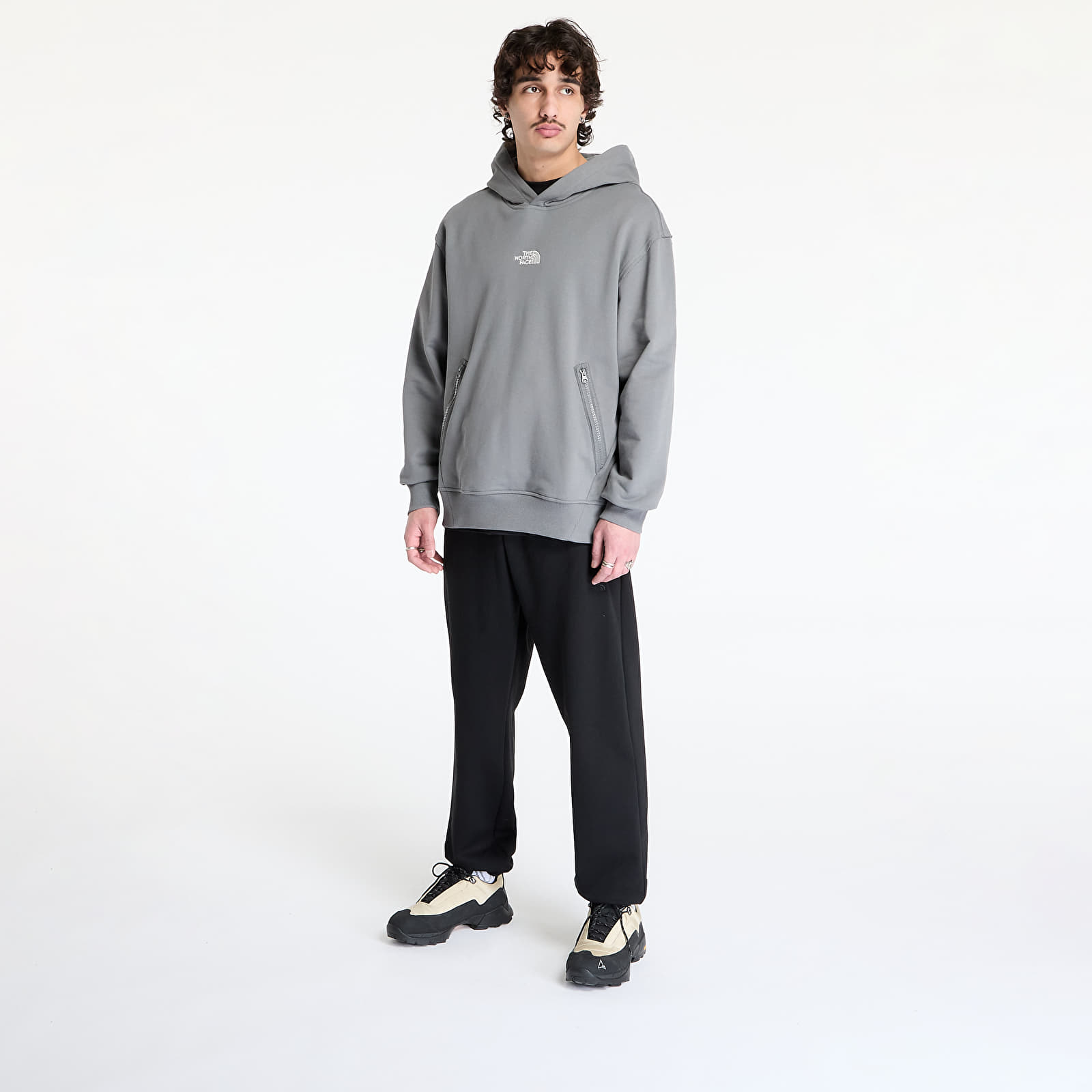 Muške majice The North Face Heritage Graphic Relaxed Hoodie Smoked Pearl