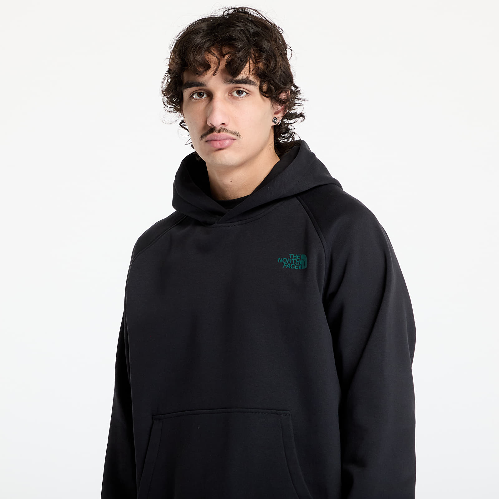 Muške majice The North Face Raglan Box Nse Tailgrid Infill Hoodie TNF Black/ Deep Nori Tra