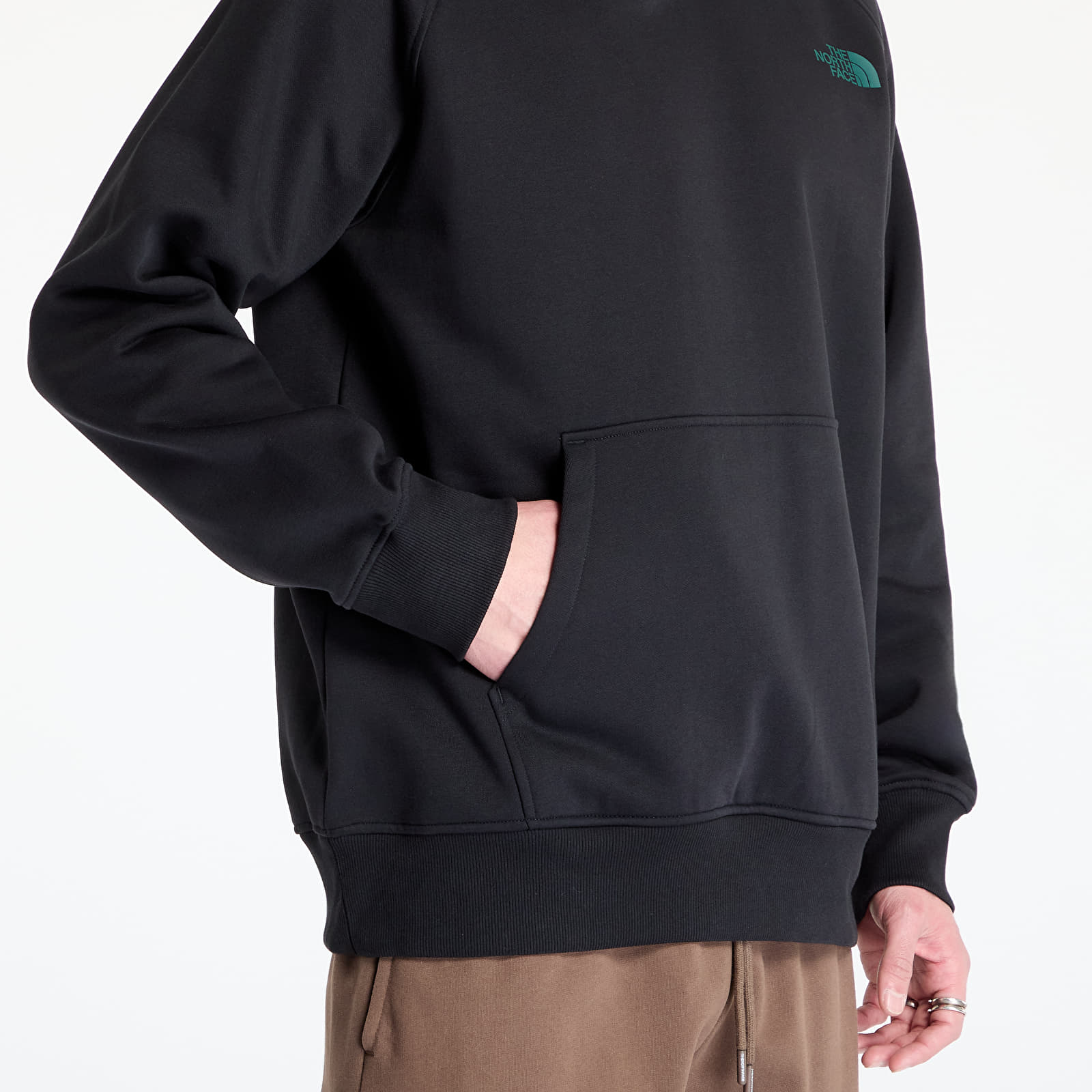 Muške majice The North Face Raglan Box Nse Tailgrid Infill Hoodie TNF Black/ Deep Nori Tra