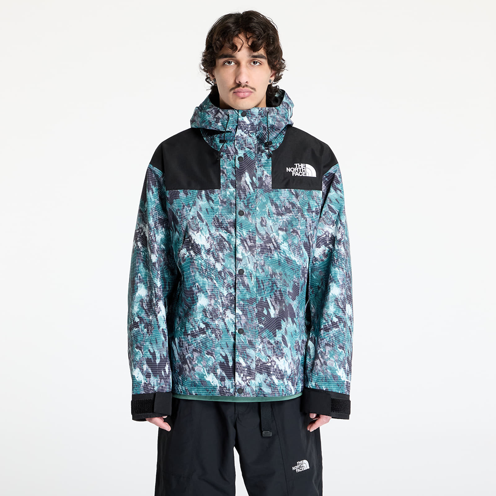 Wiatrówki męskie The North Face Dryvent Mono Mountain Jacket Deep Nori Trail Grid Pr
