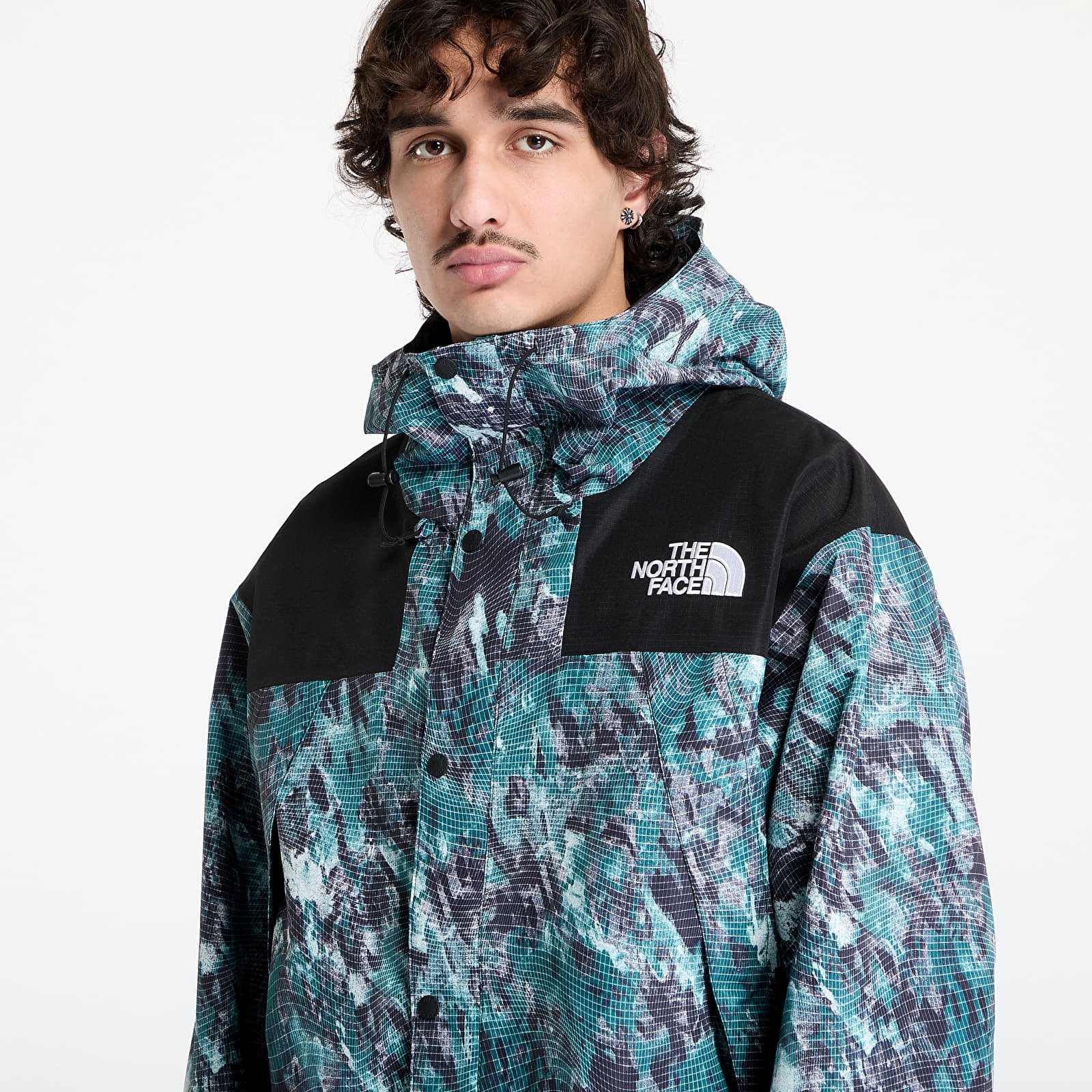 Wiatrówki męskie The North Face Dryvent Mono Mountain Jacket Deep Nori Trail Grid Pr