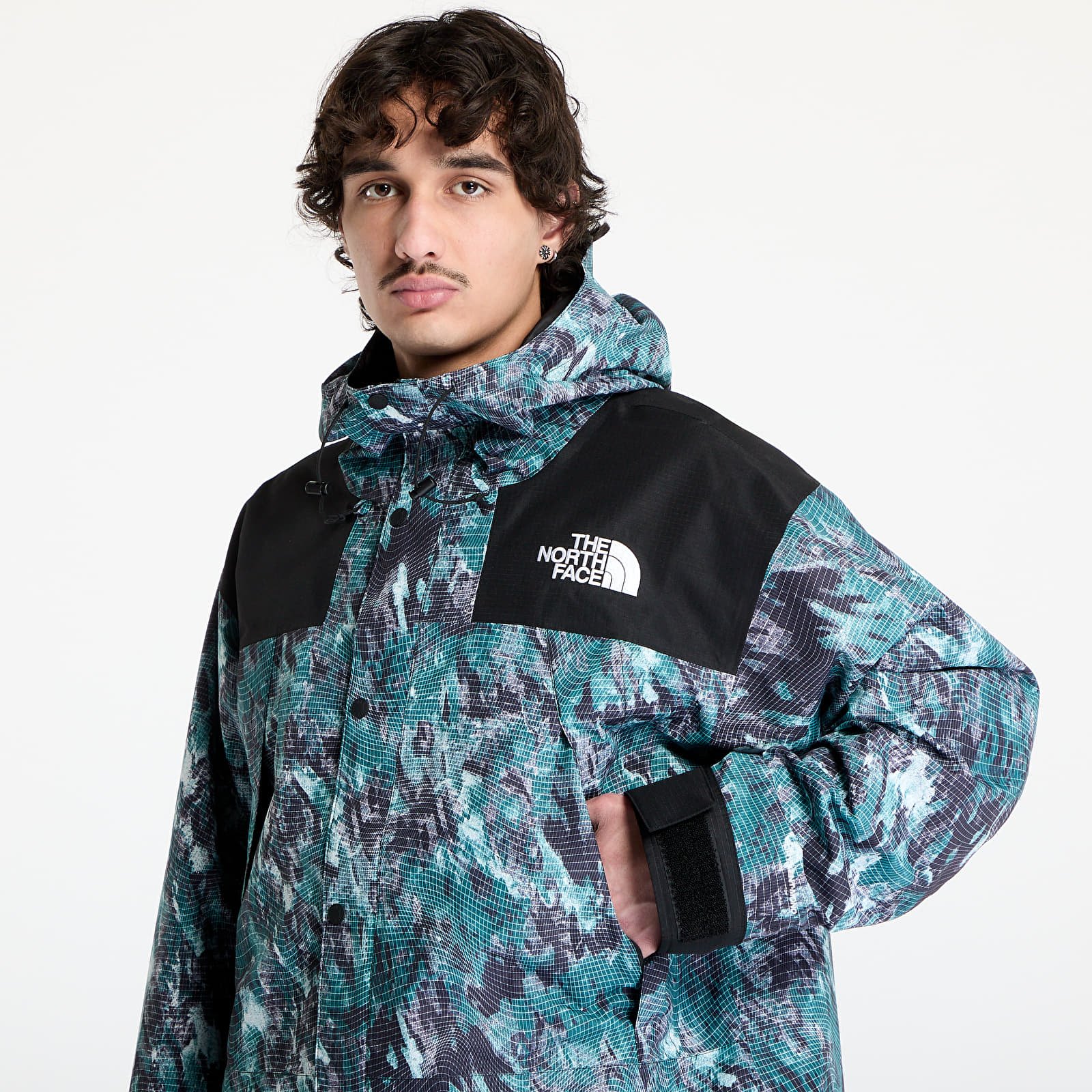 Pánské větrovky The North Face Dryvent Mono Mountain Jacket Deep Nori Trail Grid Pr