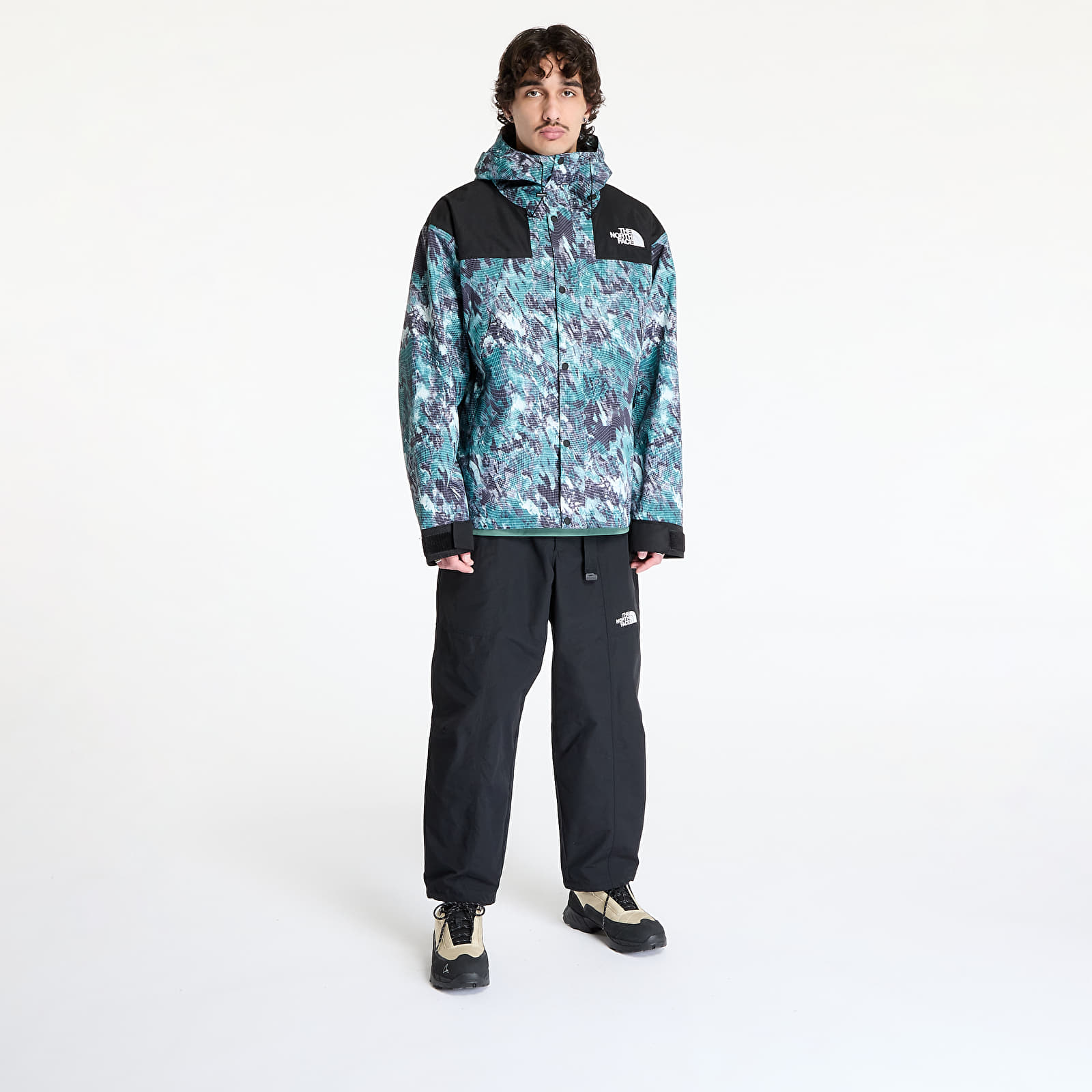 Wiatrówki męskie The North Face Dryvent Mono Mountain Jacket Deep Nori Trail Grid Pr
