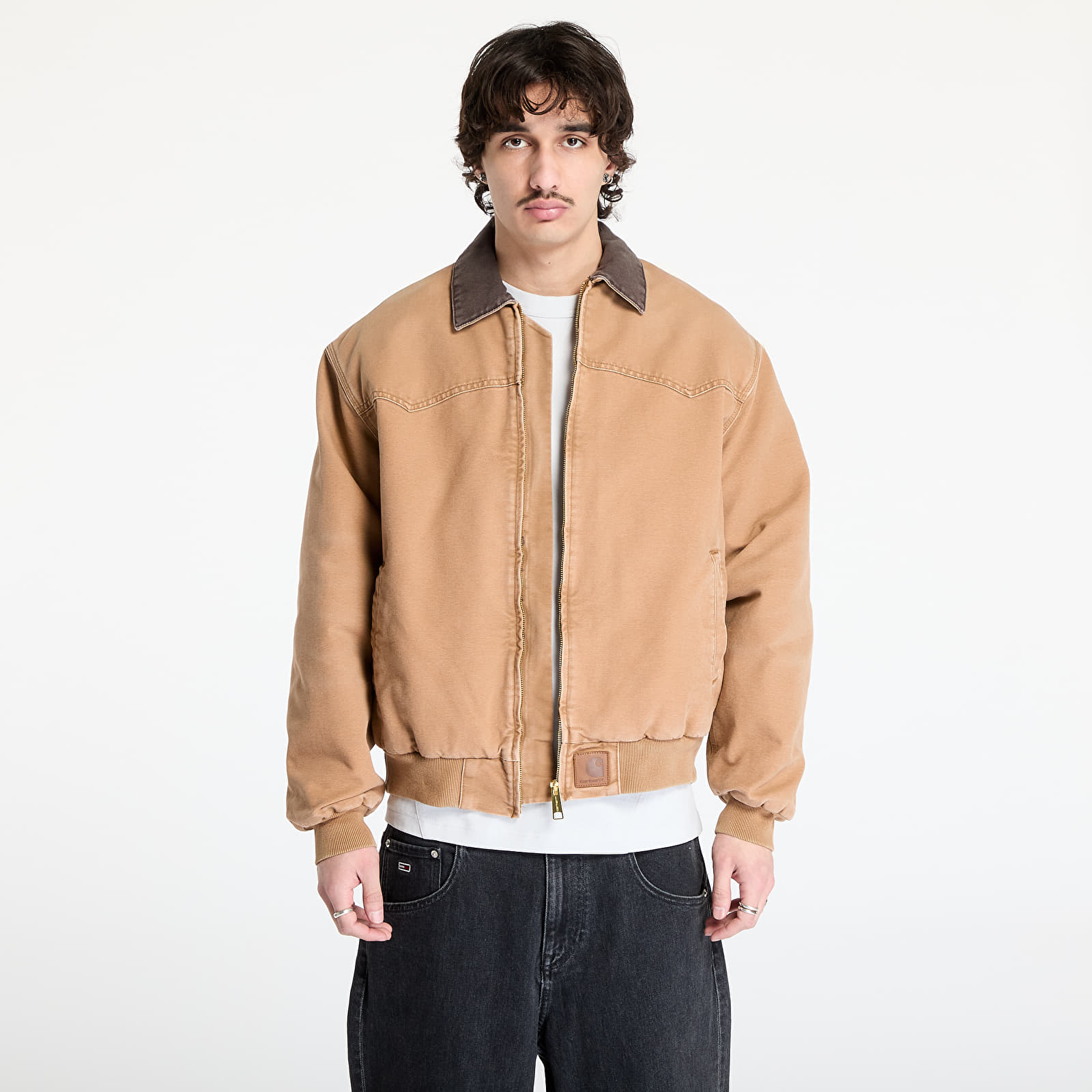 Moške jakne Carhartt WIP OG Santa Fe Jacket UNISEX Hamilton Brown/ Tobacco Stone Canvas