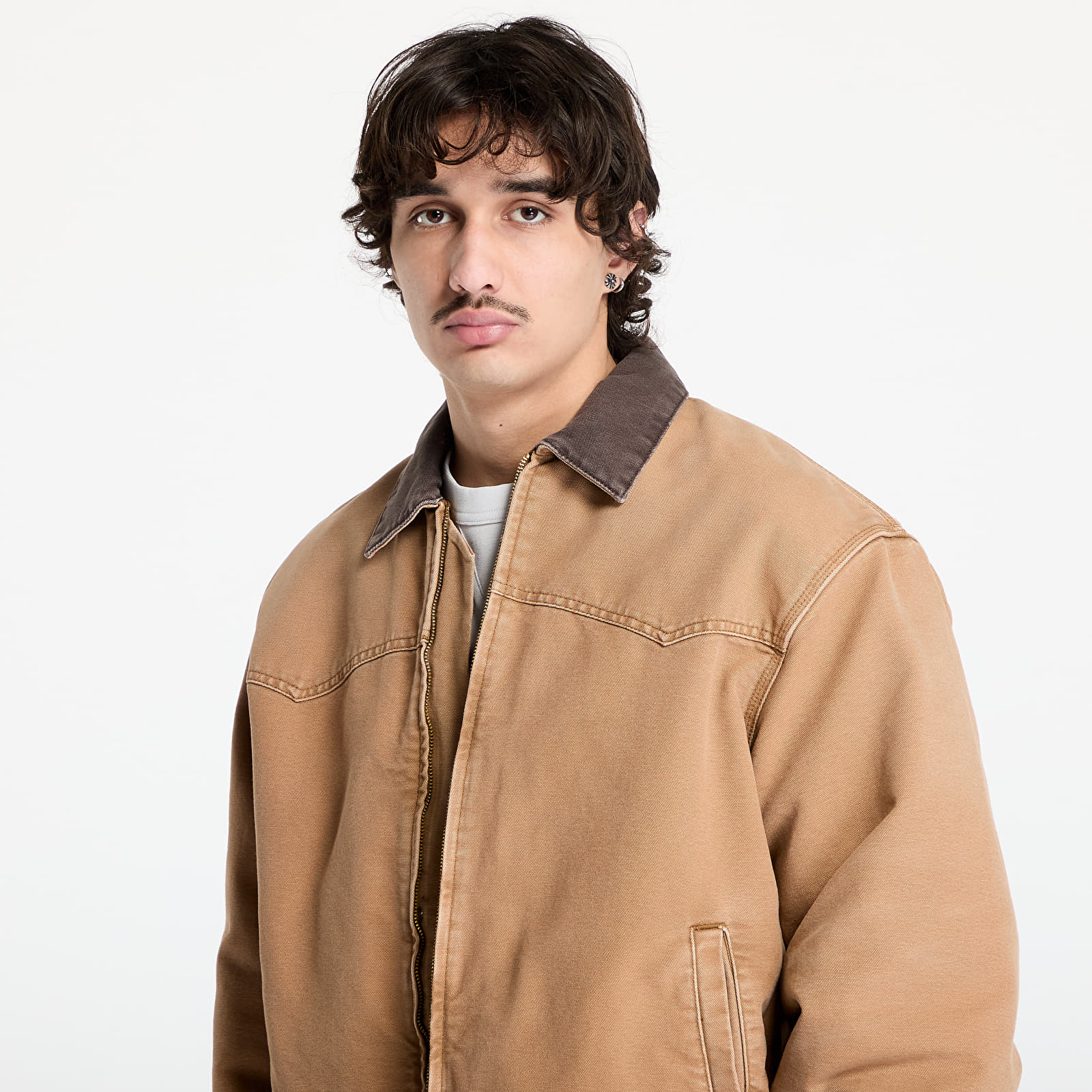Moške jakne Carhartt WIP OG Santa Fe Jacket UNISEX Hamilton Brown/ Tobacco Stone Canvas