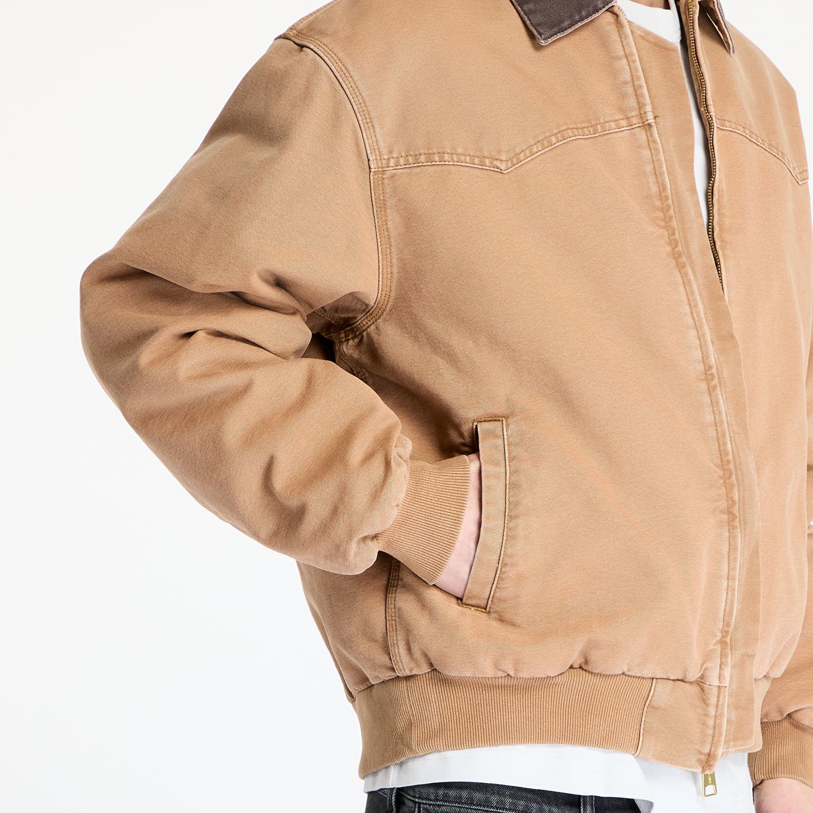 Moške jakne Carhartt WIP OG Santa Fe Jacket UNISEX Hamilton Brown/ Tobacco Stone Canvas