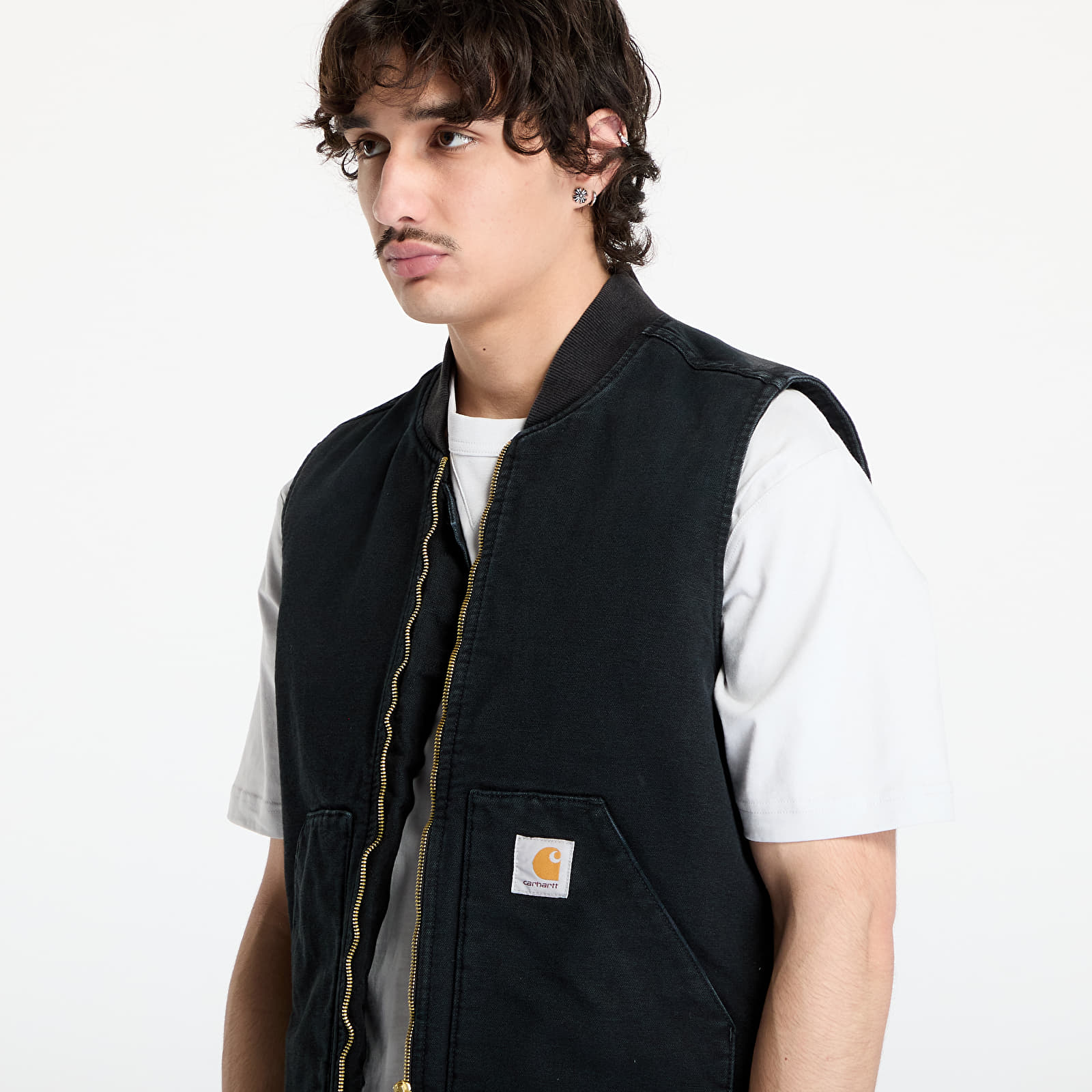 Gilets pour hommes Carhartt WIP Classic Vest UNISEX Black Stone Canvas