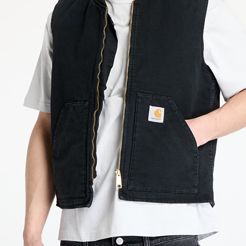 Carhartt WIP Classic Vest UNISEX Black Stone Canvas | Queens