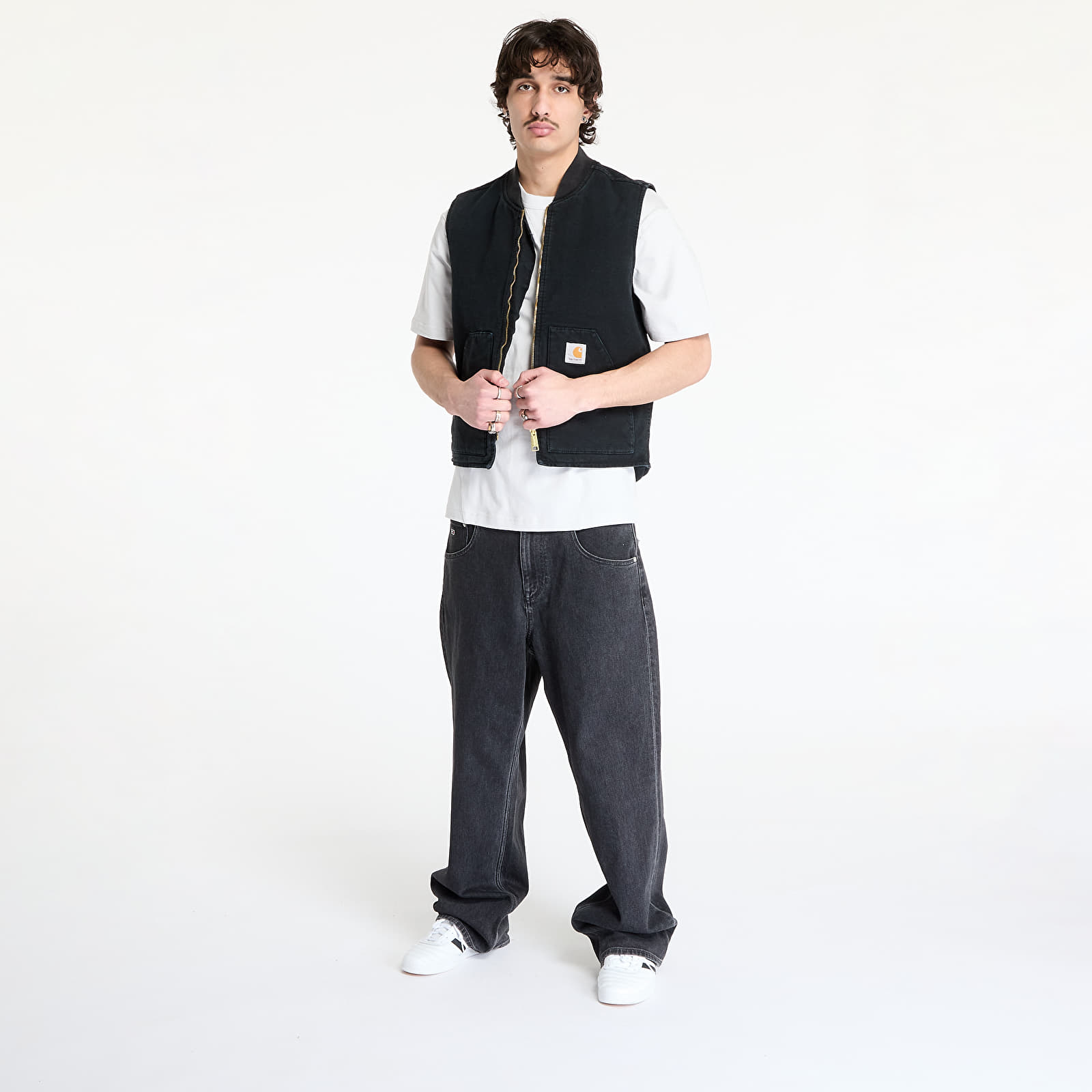 Gilets pour hommes Carhartt WIP Classic Vest UNISEX Black Stone Canvas