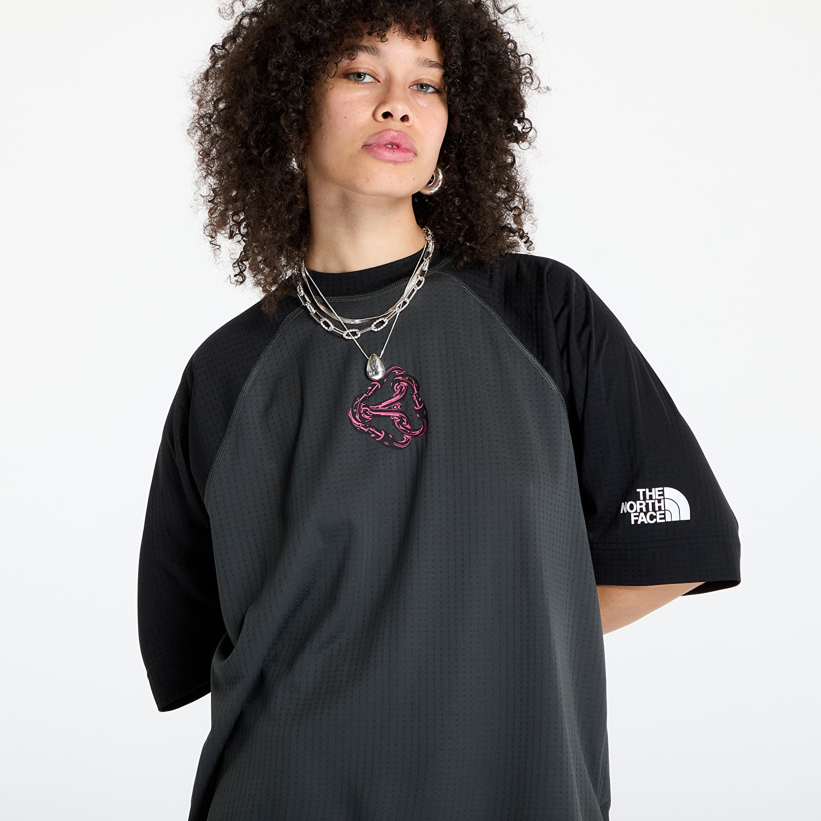 Meeste T-särgid The North Face Nse Shortsleeve Dotknit Tee UNISEX Asphalt Grey/ TNF Black