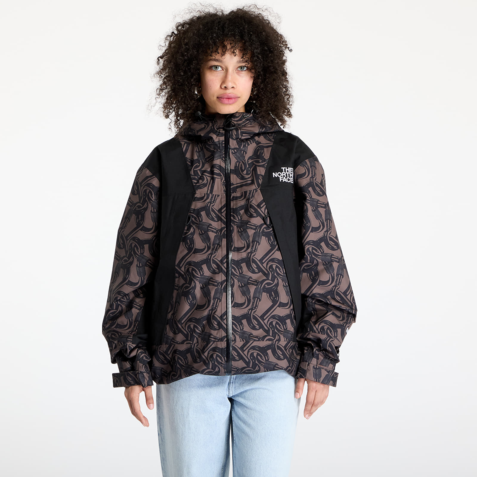 Herren-Windjacken The North Face Nse Shell Jacket UNISEX Print Smokey Brown Carabiner
