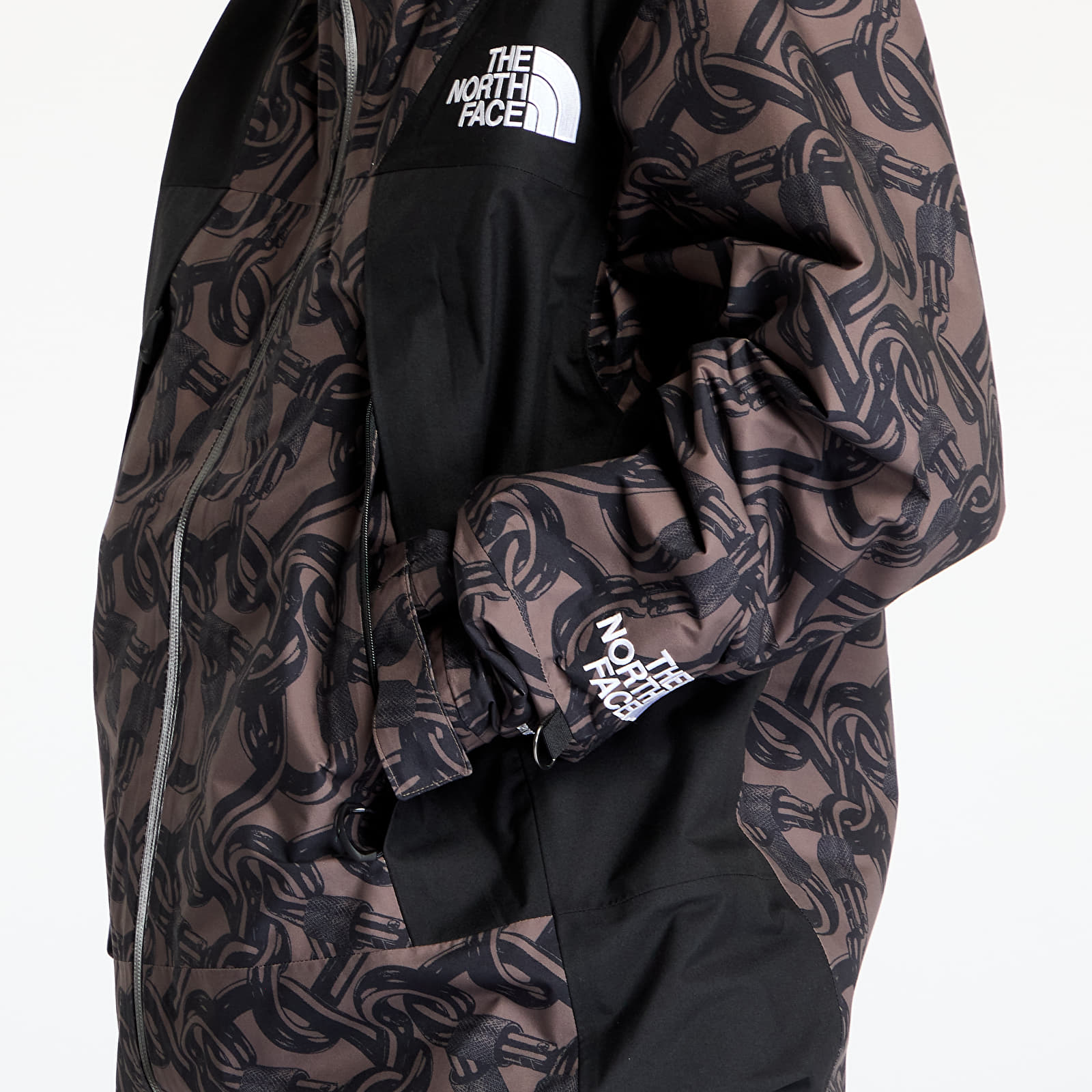 Herren-Windjacken The North Face Nse Shell Jacket UNISEX Print Smokey Brown Carabiner