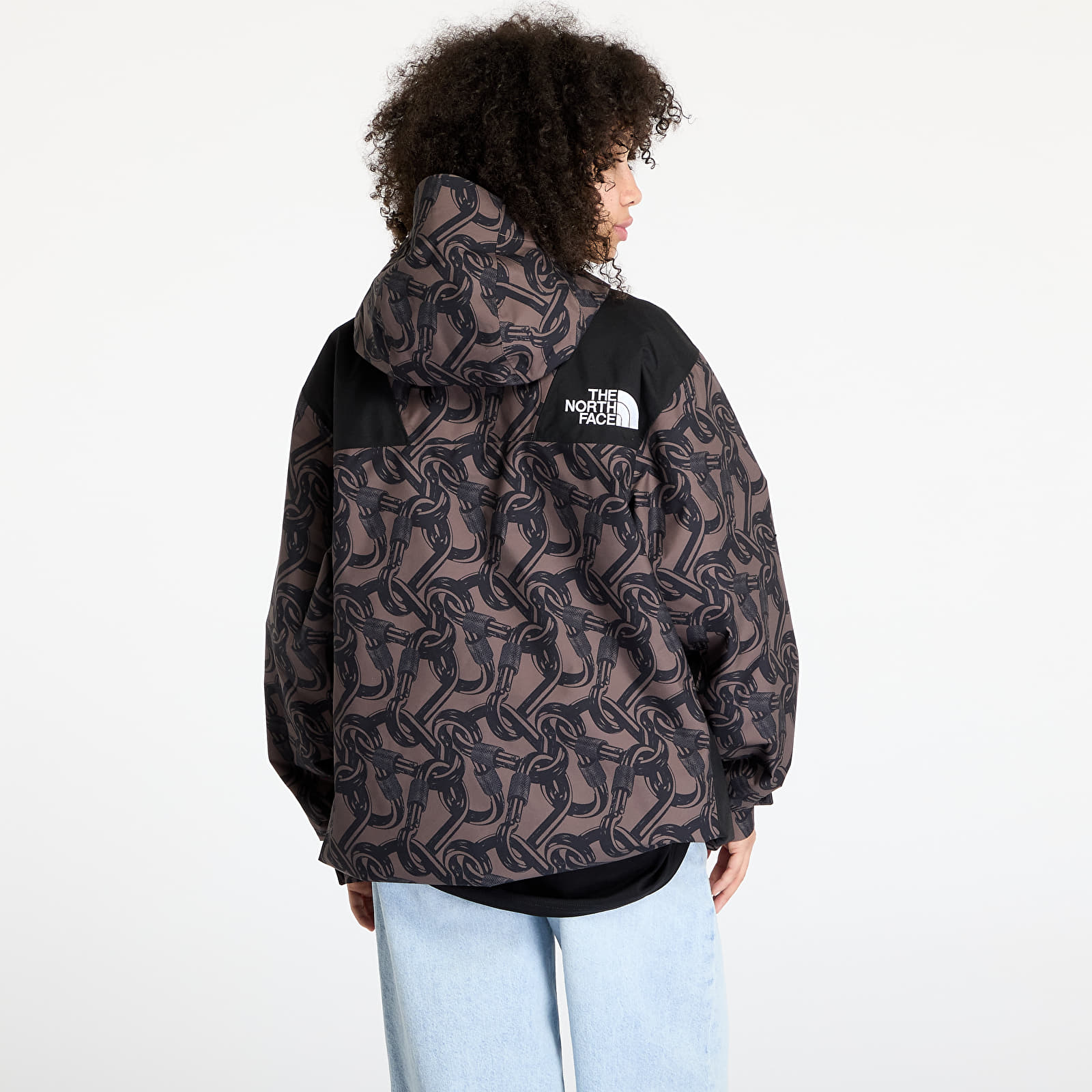 Herren-Windjacken The North Face Nse Shell Jacket UNISEX Print Smokey Brown Carabiner