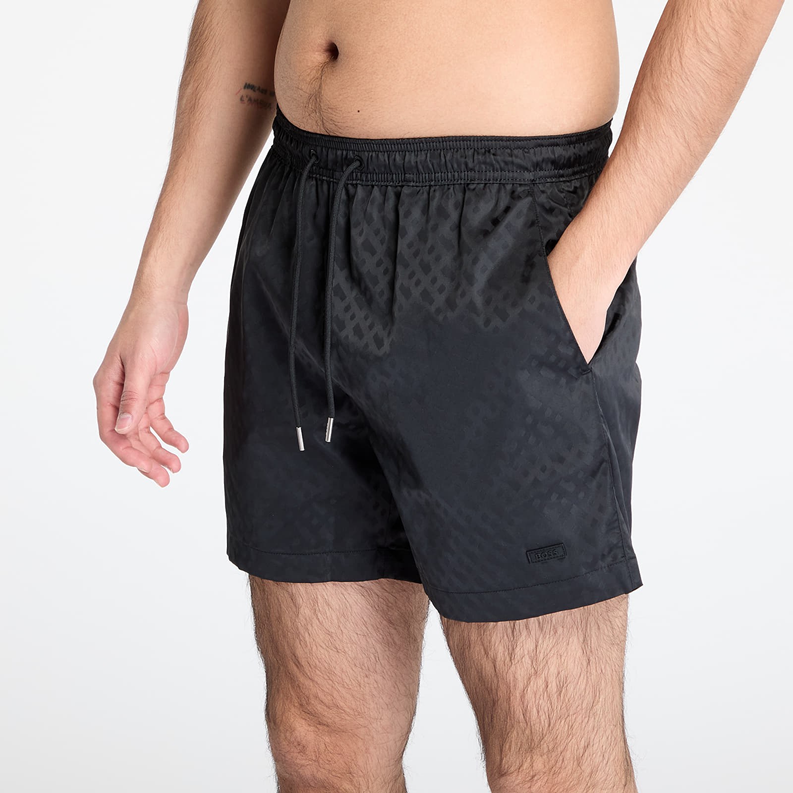 Stroje kąpielowe męskie Hugo Boss Jacques Swim Shorts Black