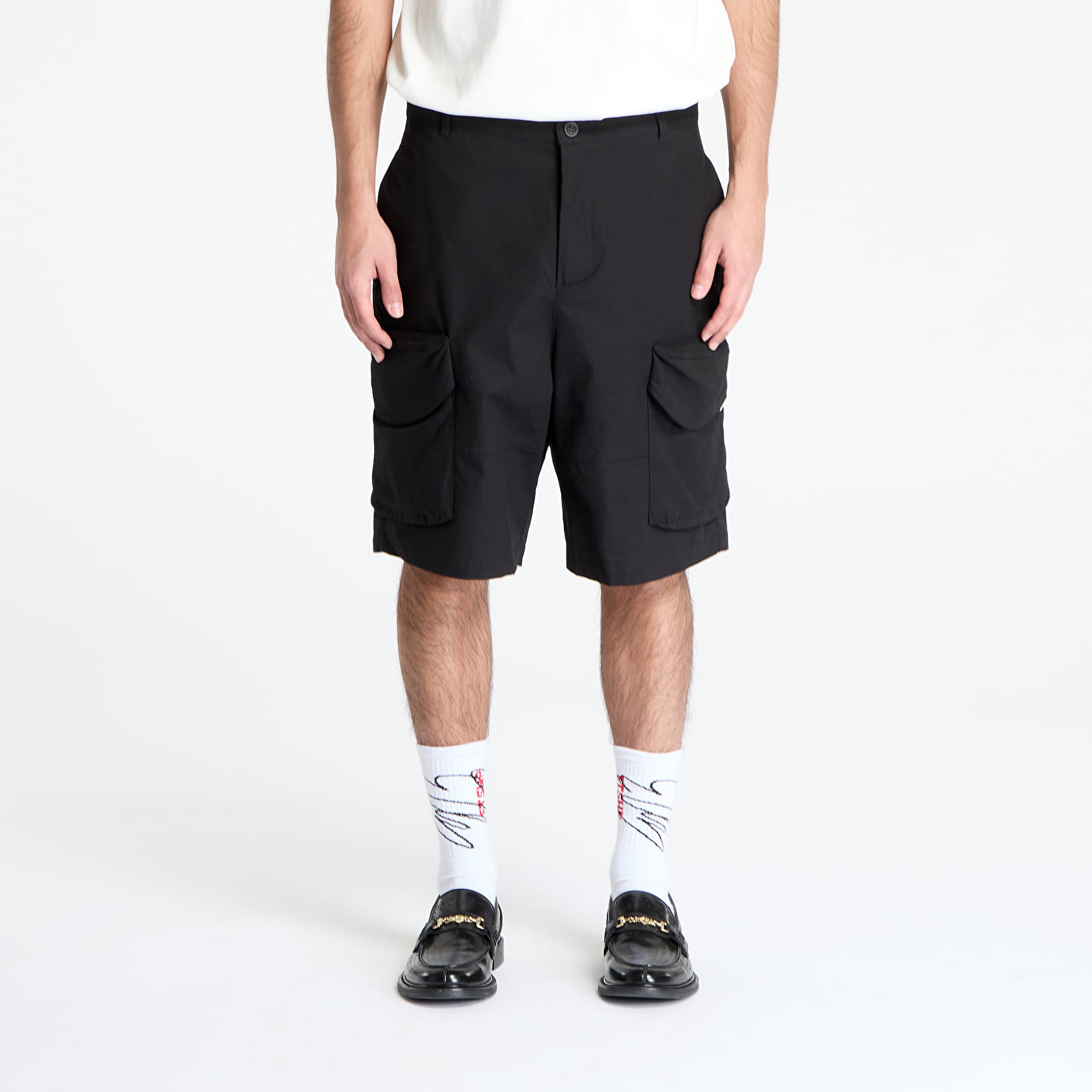 Shorts til mænd Daily Paper Cotton Cargo Shorts Oyster Black