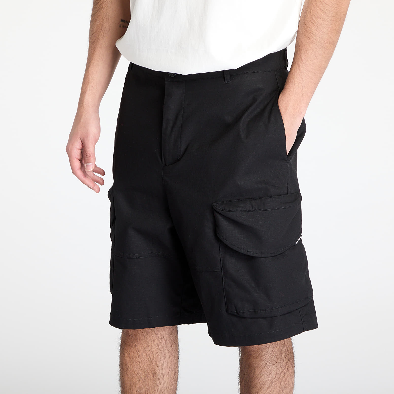 Shorts til mænd Daily Paper Cotton Cargo Shorts Oyster Black