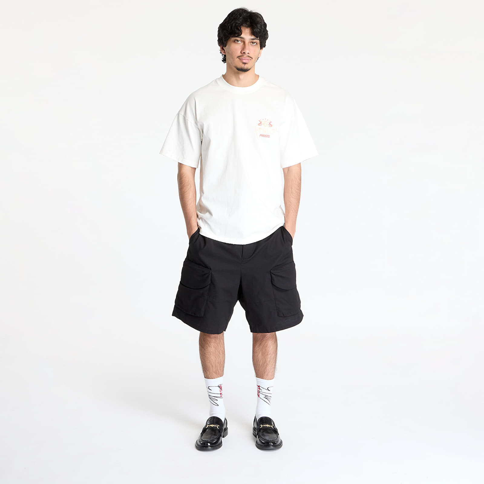 Shorts til mænd Daily Paper Cotton Cargo Shorts Oyster Black