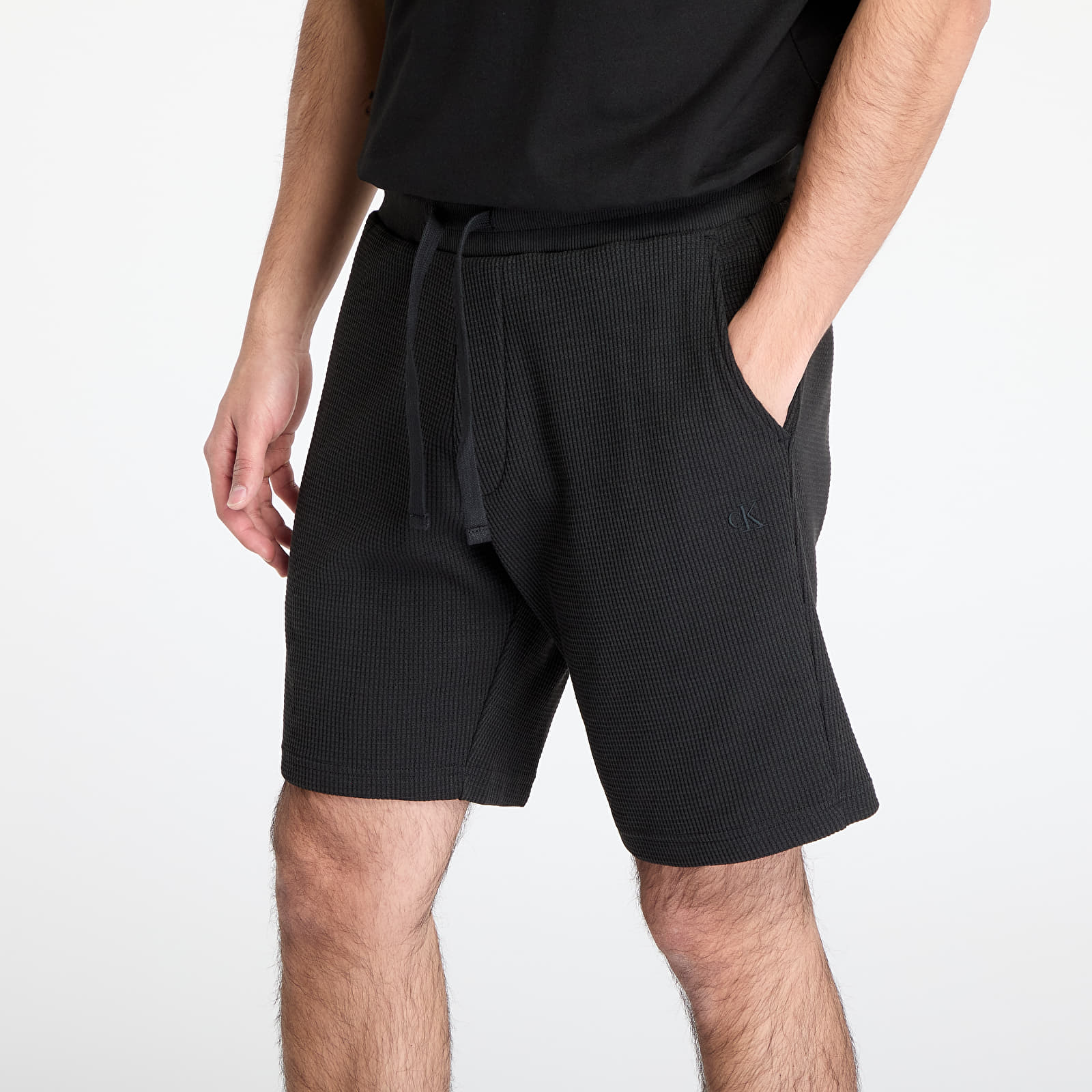 Men's shorts Calvin Klein Jeans Chunky Waffle Short Black