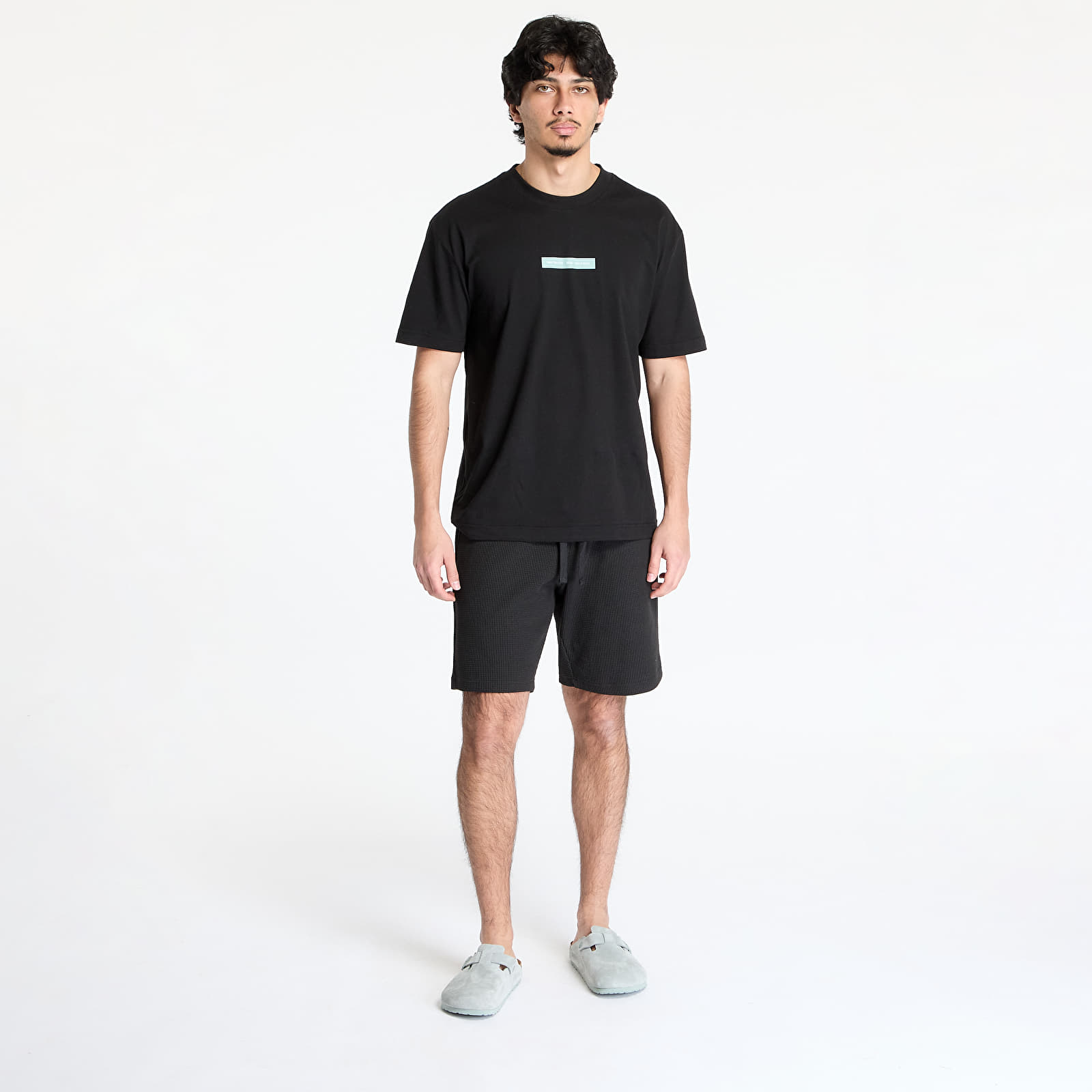 Moške kratke hlače Calvin Klein Jeans Chunky Waffle Short Black