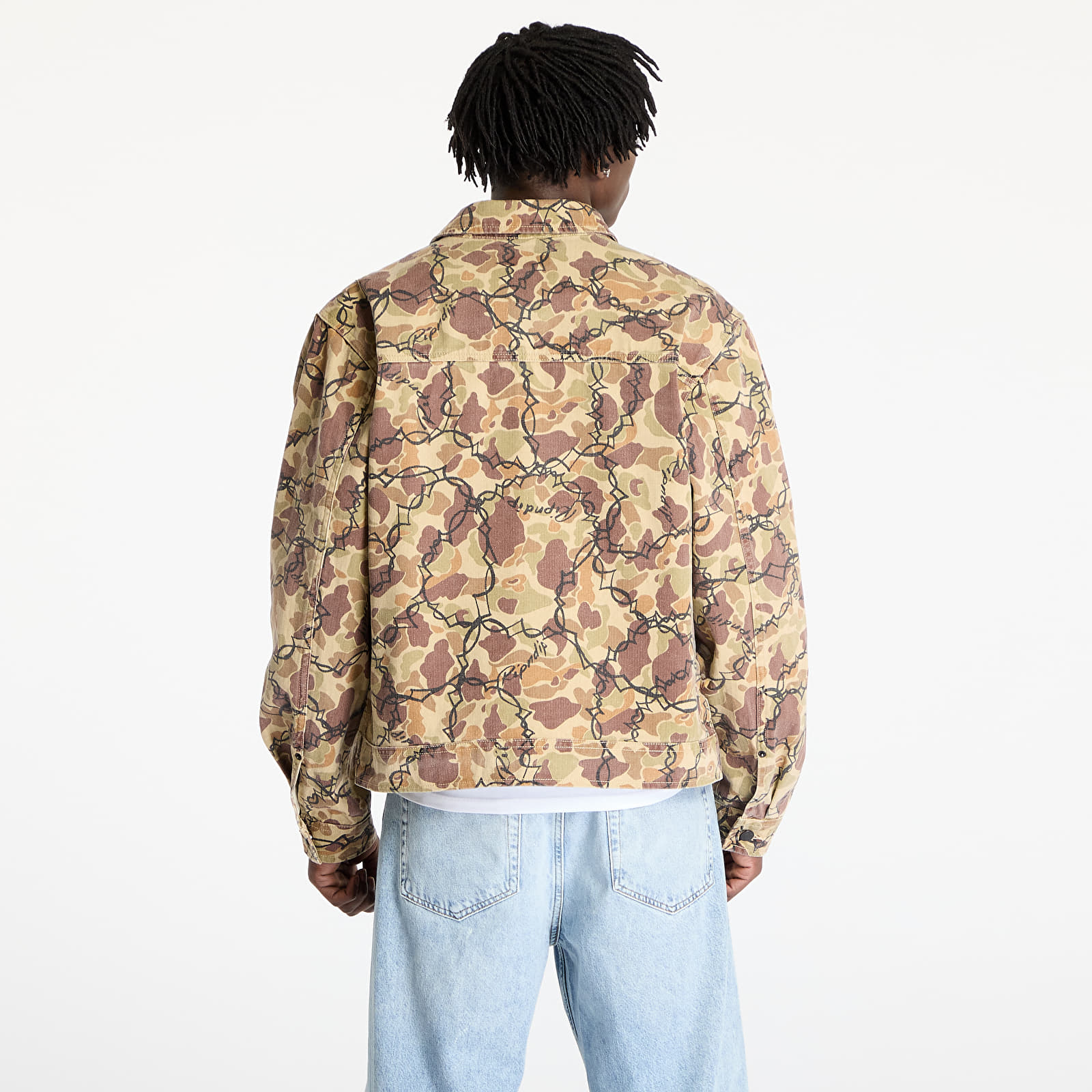 Herenjassen RIPNDIP Wired Button Up Jacket Tan Camo