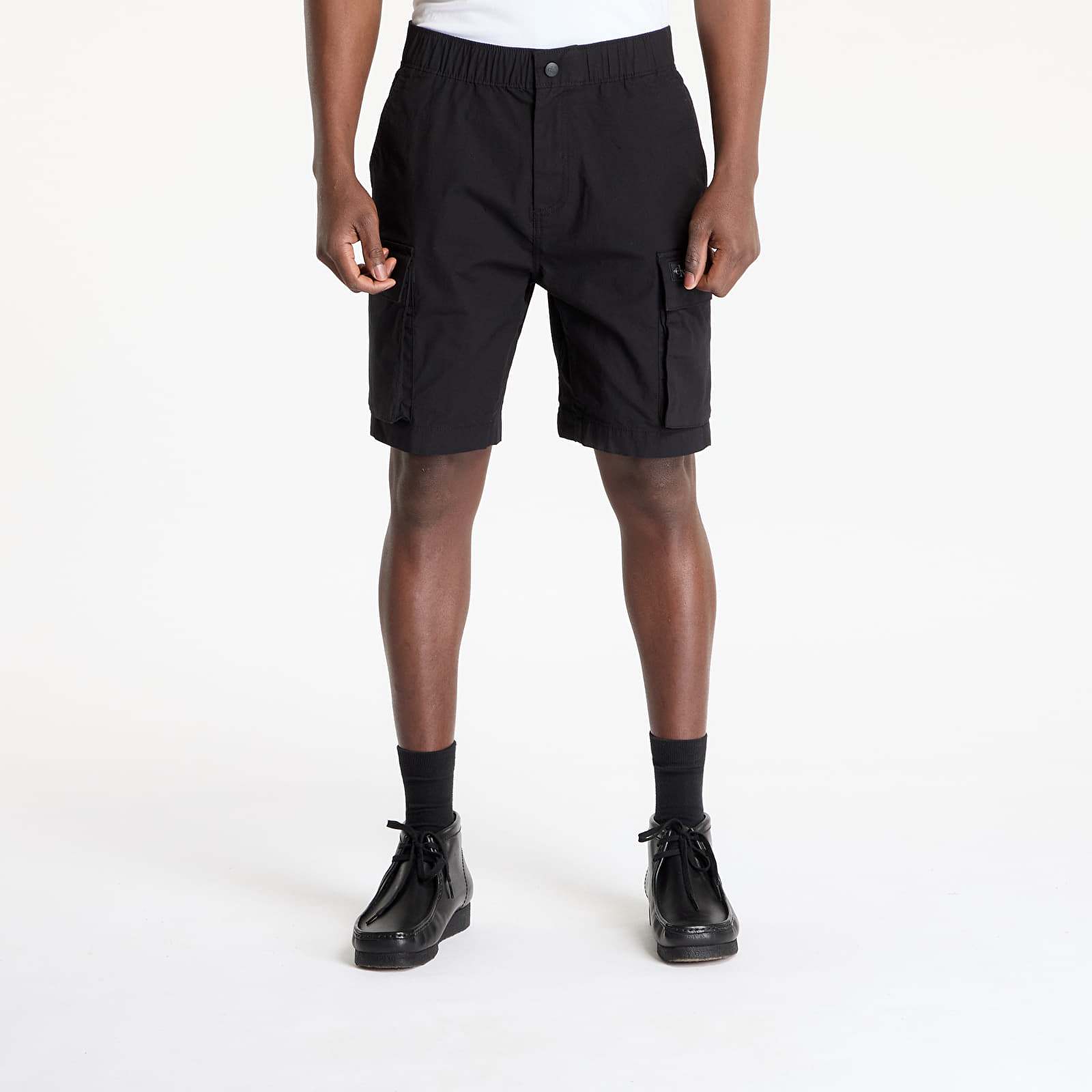 Moške kratke hlače Calvin Klein Jeans Washed Cargo Short Black