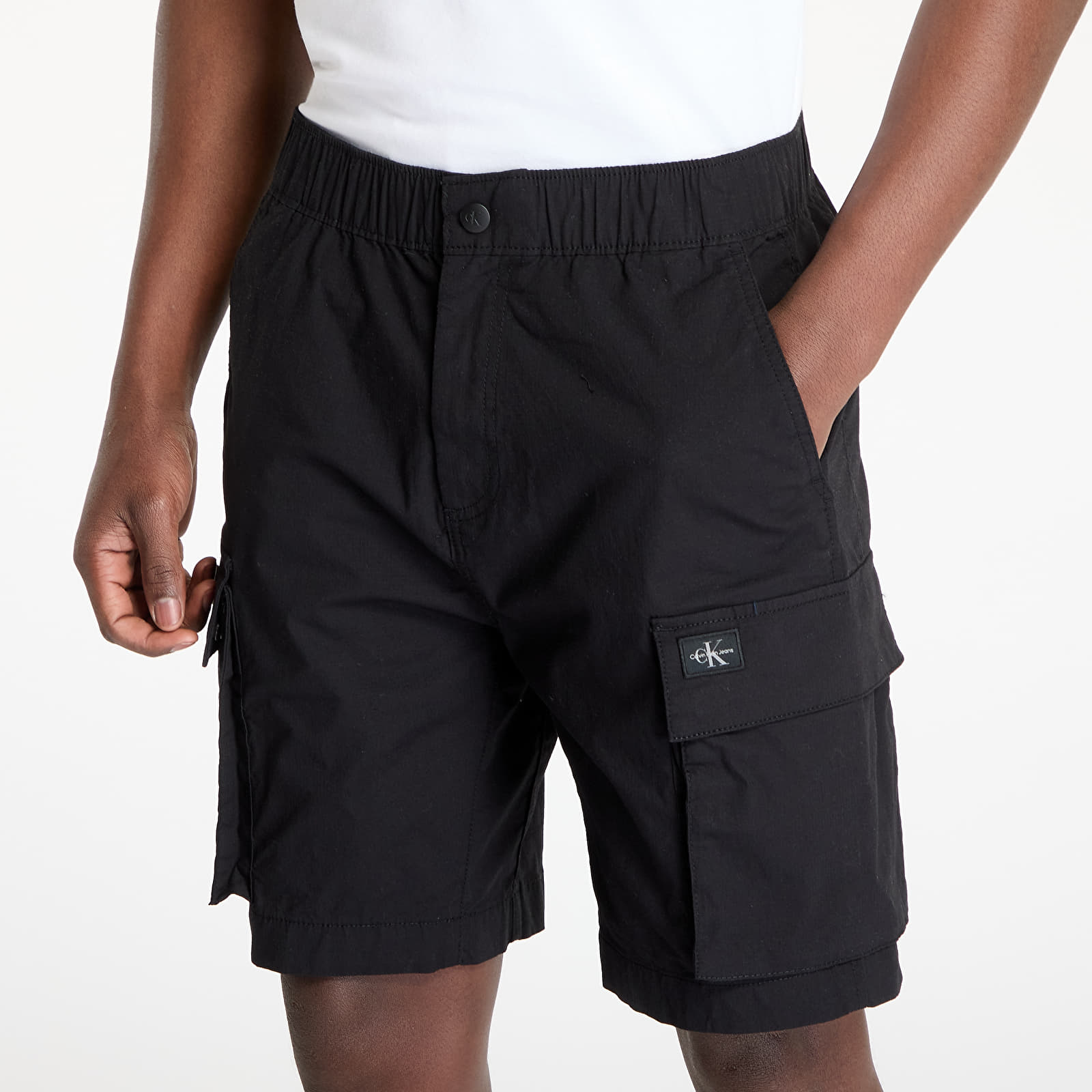 Moške kratke hlače Calvin Klein Jeans Washed Cargo Short Black