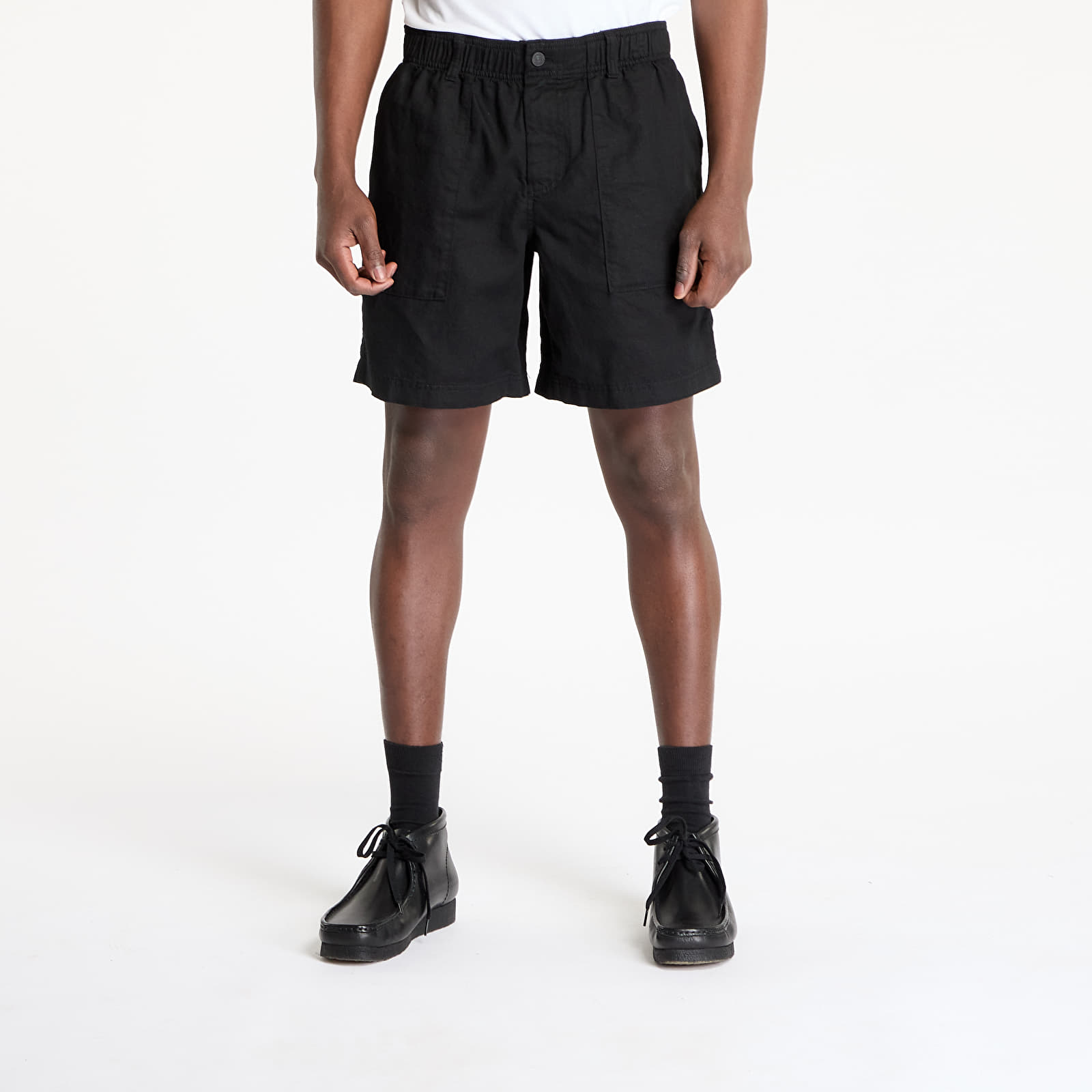 Pánske šortky Calvin Klein Jeans Linen Short Black