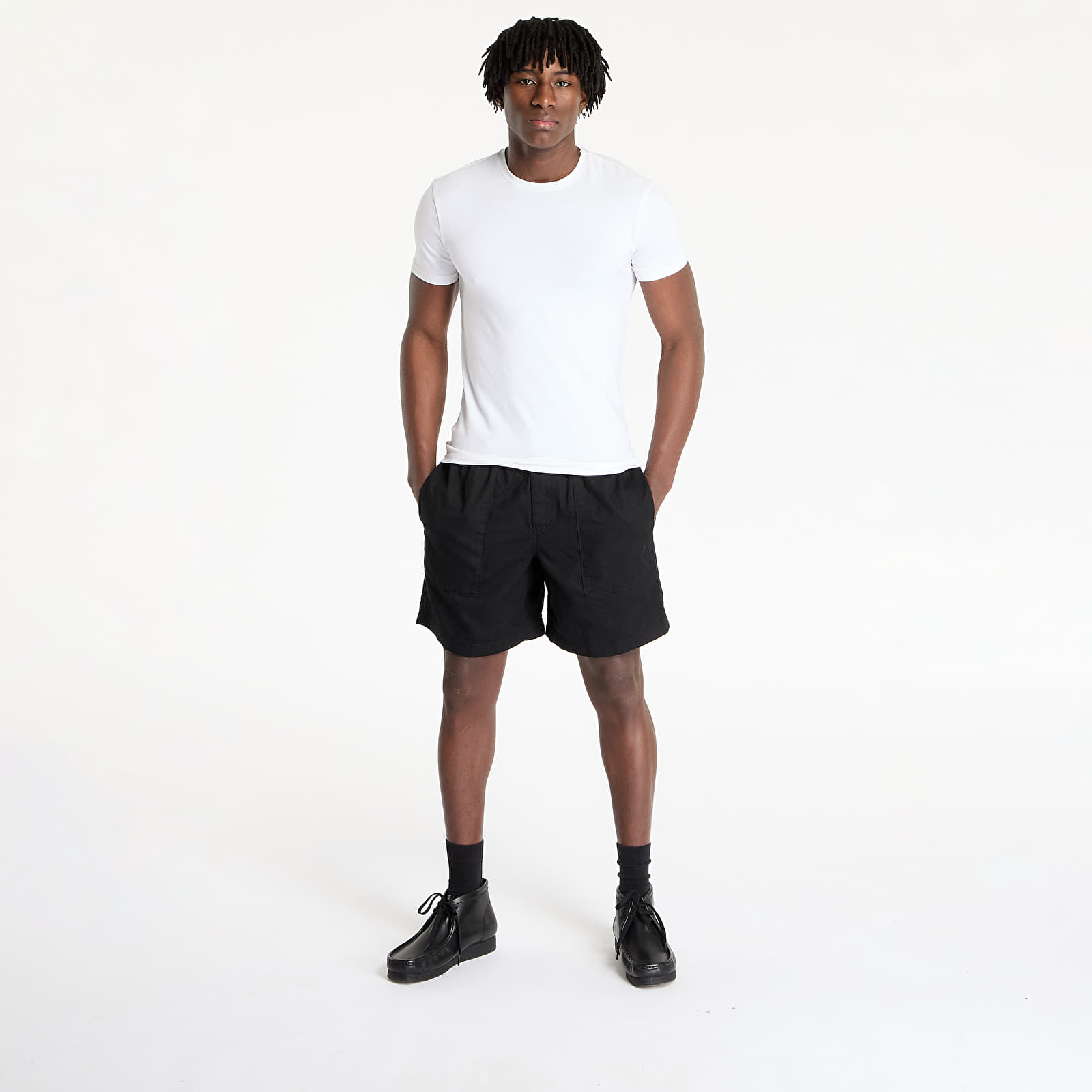 Pánske šortky Calvin Klein Jeans Linen Short Black