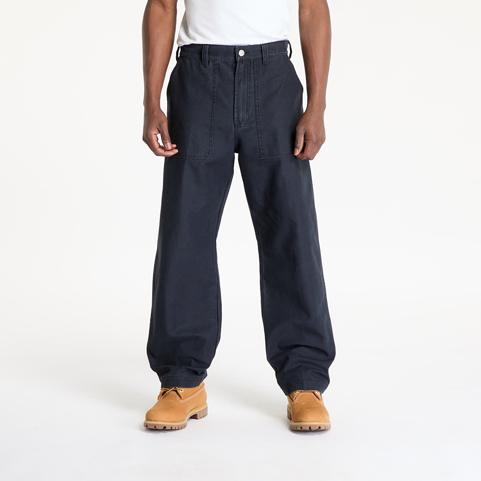 Byxor för män OBEY Bigwig Baggy Utility Pant Anthracite Faded Wash