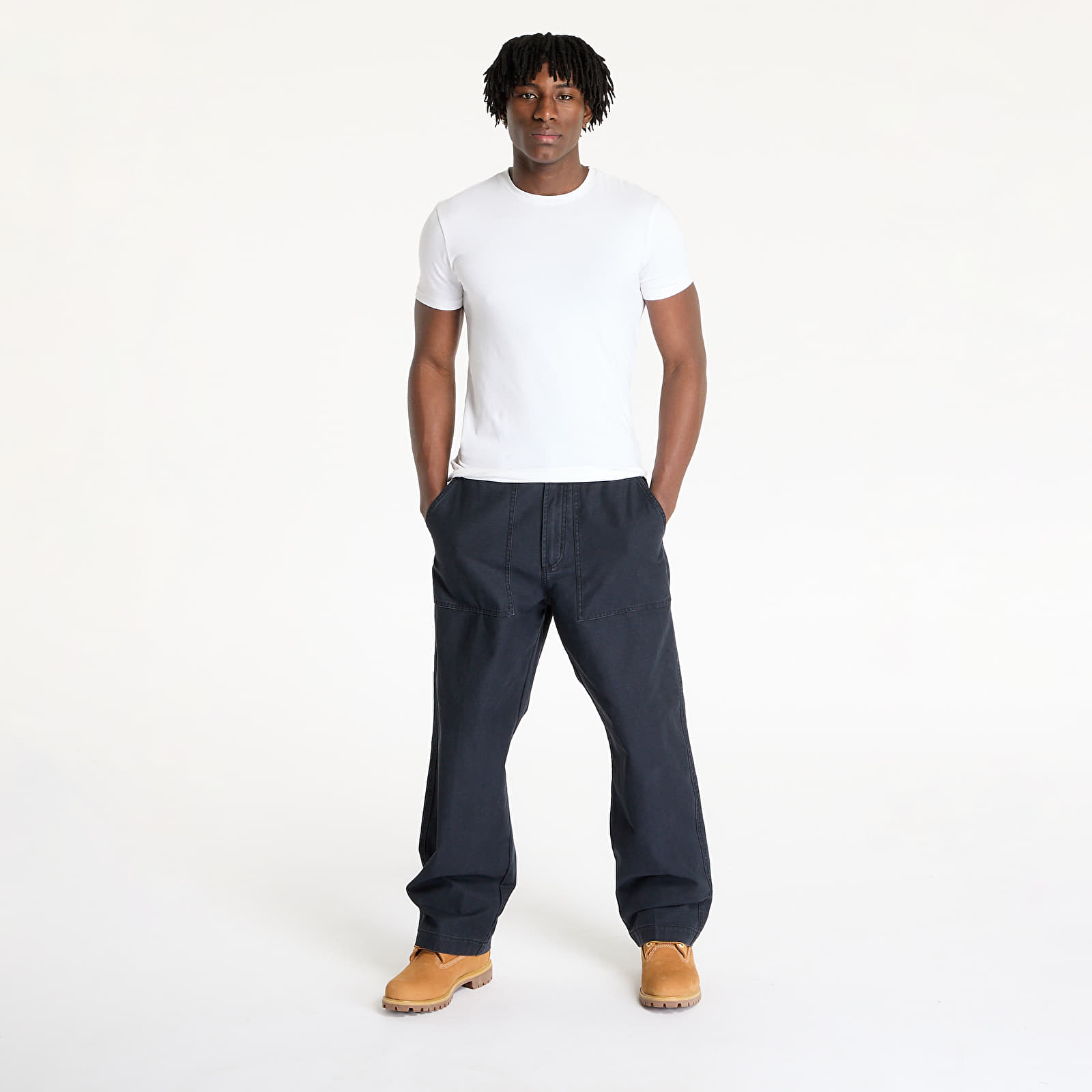 Muške hlače OBEY Bigwig Baggy Utility Pant Anthracite Faded Wash