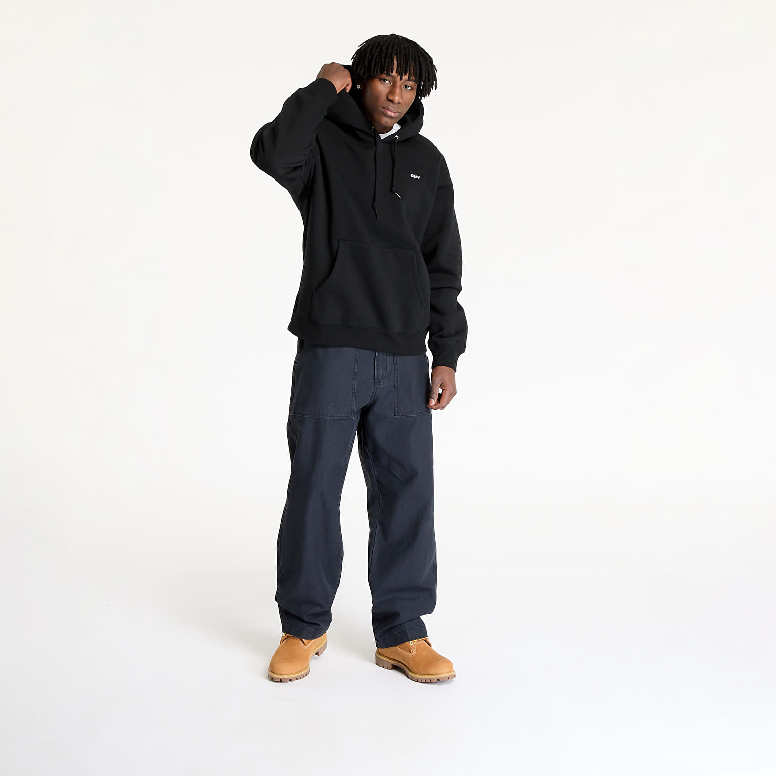 Heren sweatshirts OBEY Business Hoodie Black