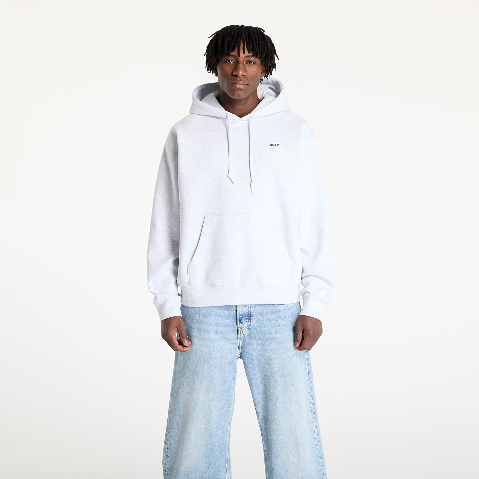 Heren sweatshirts OBEY Business Hoodie Ash Grey