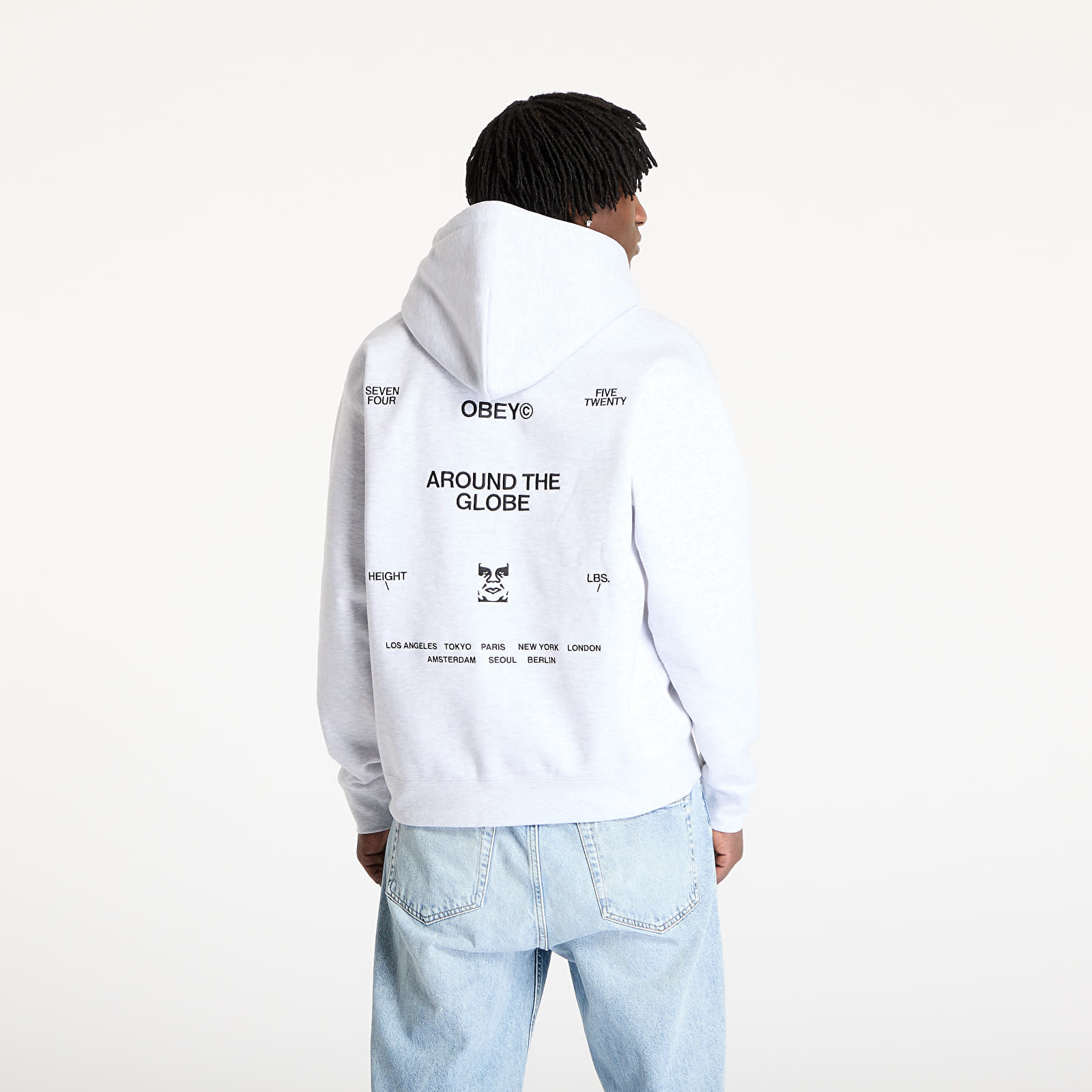 Heren sweatshirts OBEY Business Hoodie Ash Grey