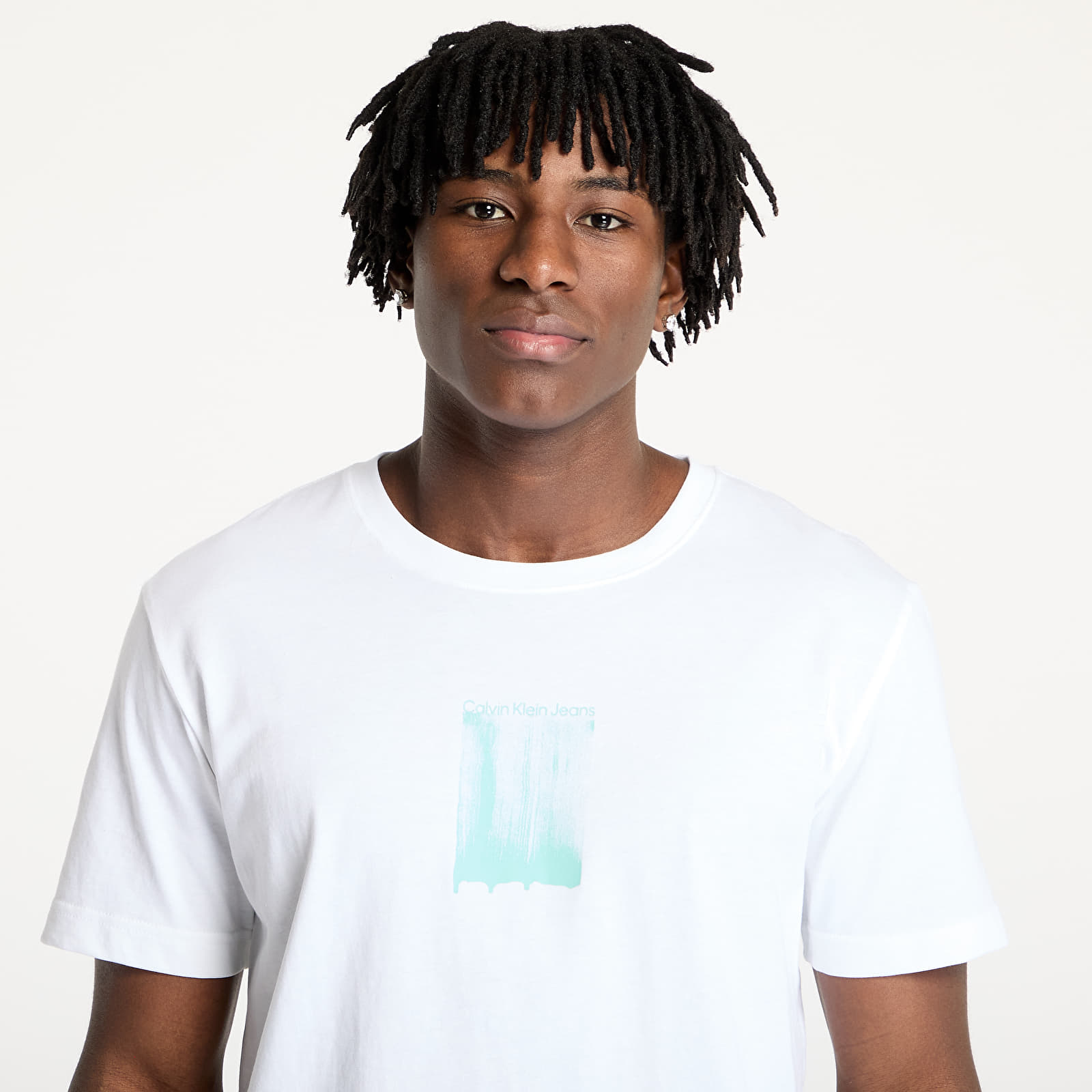 Camisetas hombre Calvin Klein Jeans Brush Stroke Graphic Tee White