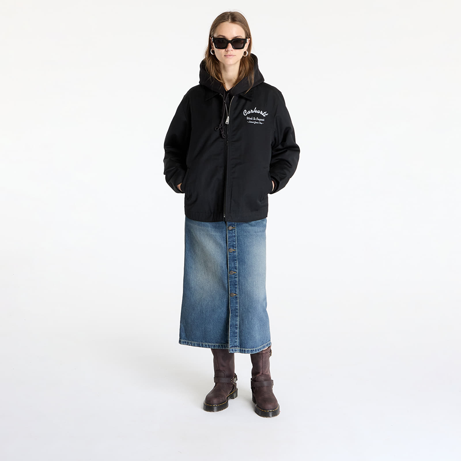 Kurtki męskie Carhartt WIP Racer Module Jacket UNISEX Black/ Yosemite Rigid